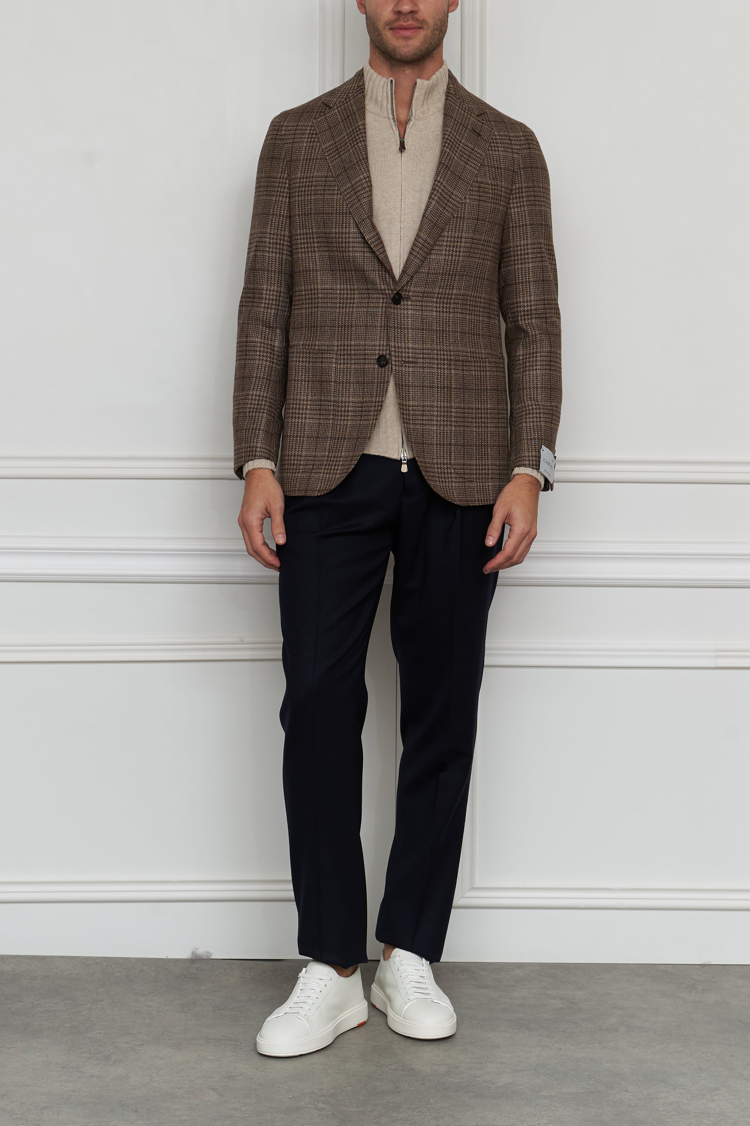 Karo Blazer in braun-multi