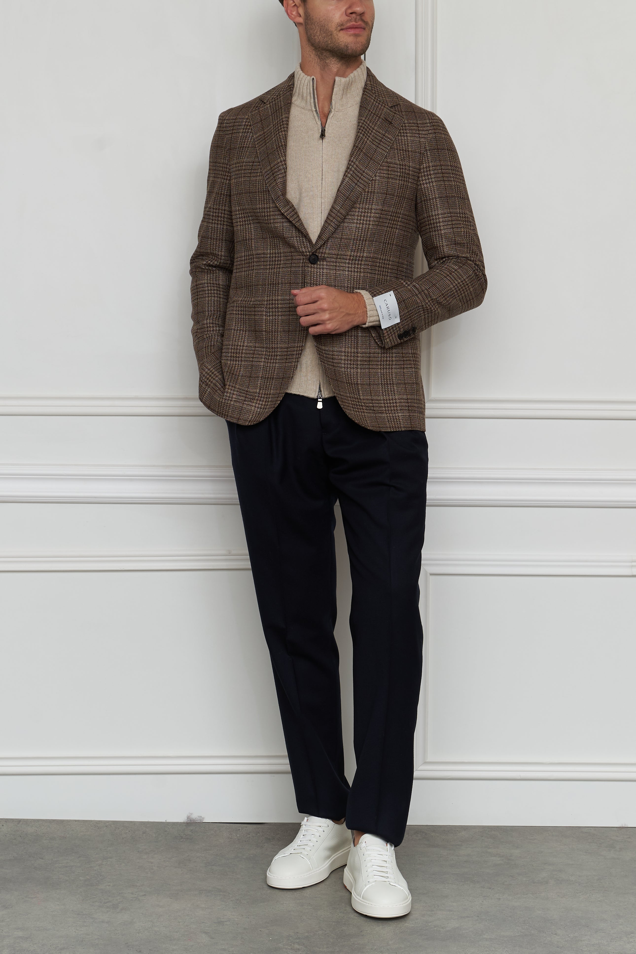Karo Blazer in braun-multi