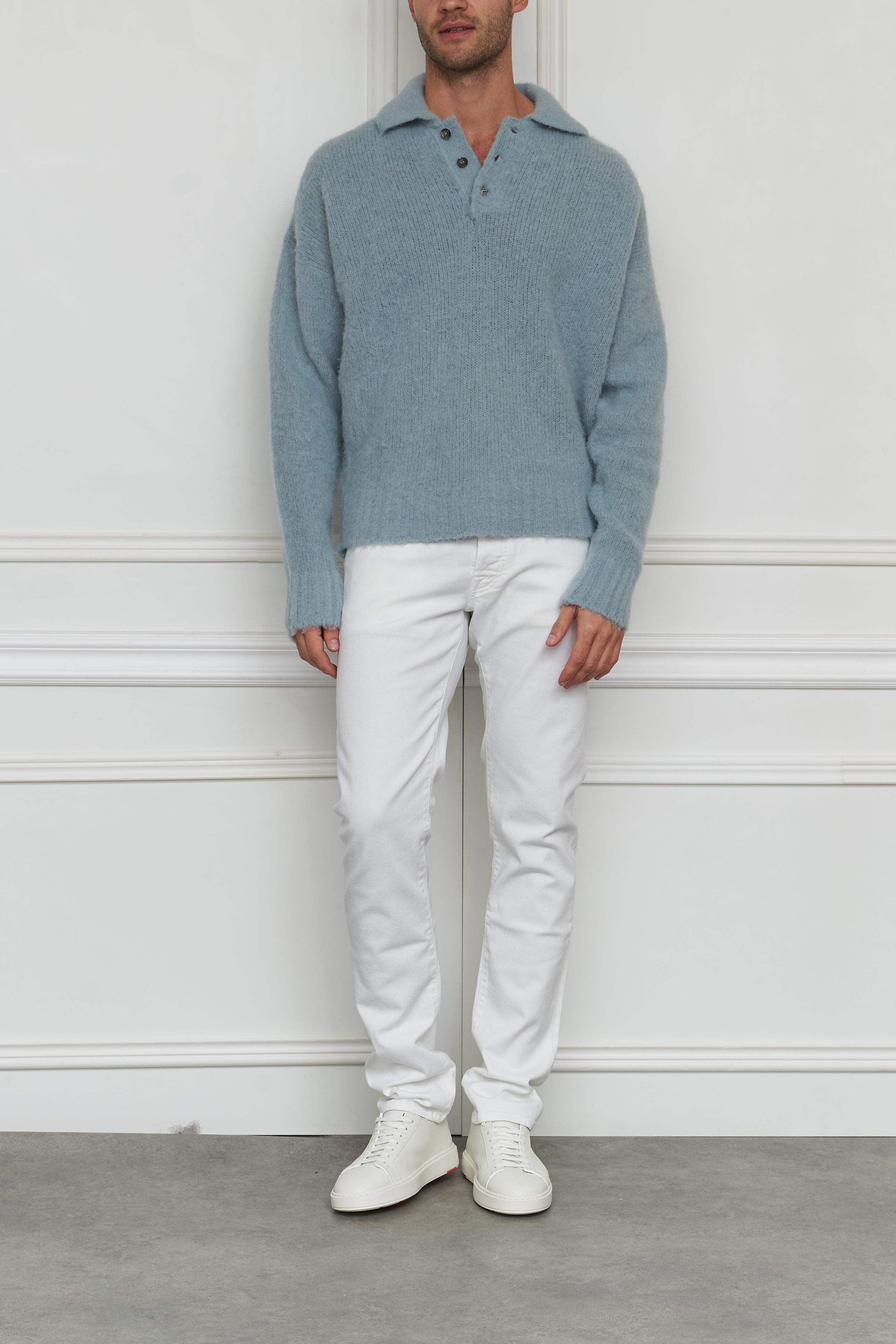 Alpaka Pullover in blau