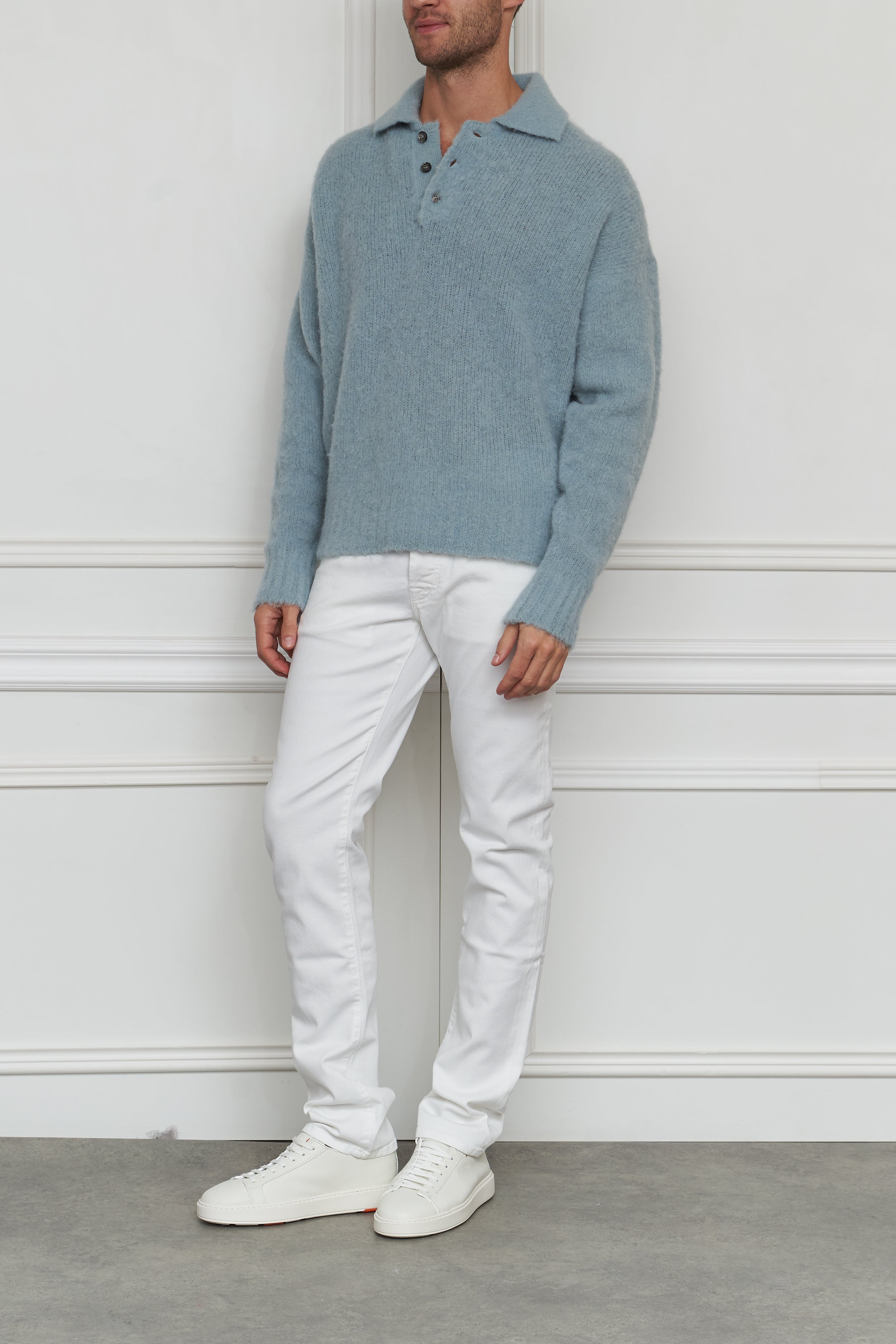 Alpaka Pullover in blau