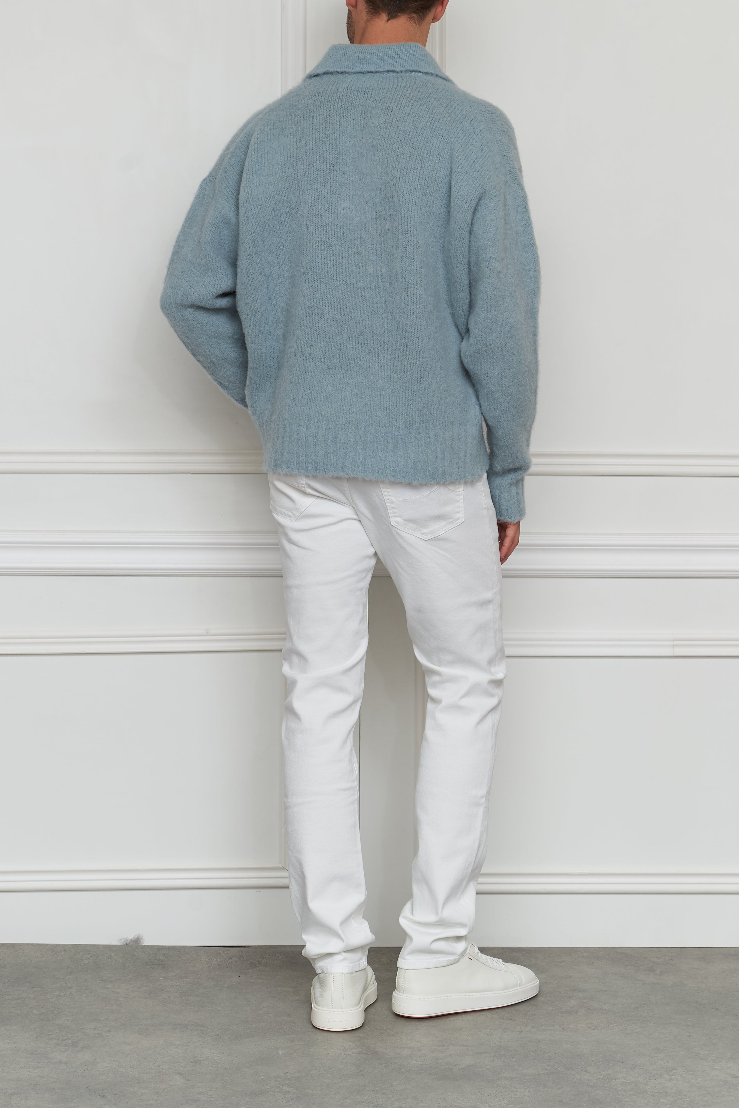 Alpaka Pullover in blau