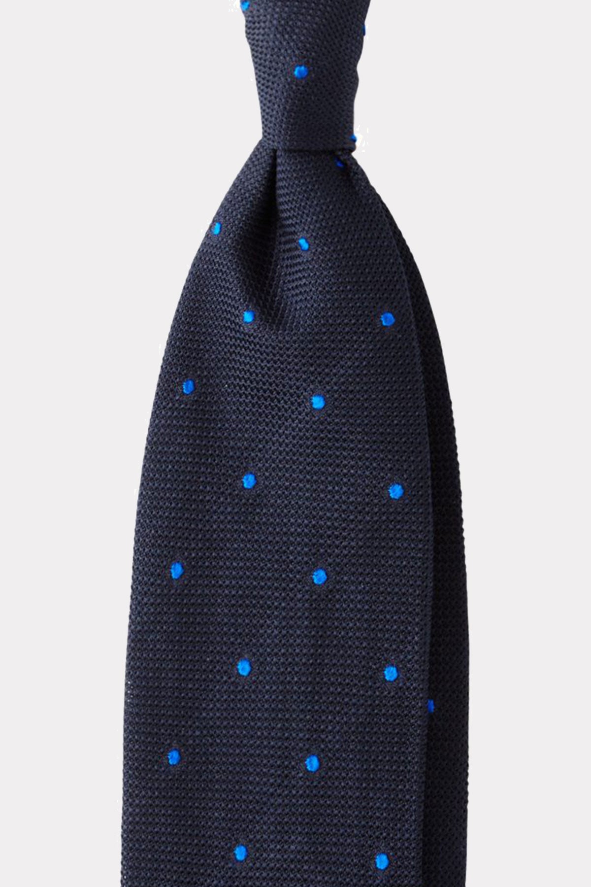 Marineblaue Krawatte von Viola Milano, elegante Seidenkrawatte mit feinem Muster, ideal für formelle Anlässe.