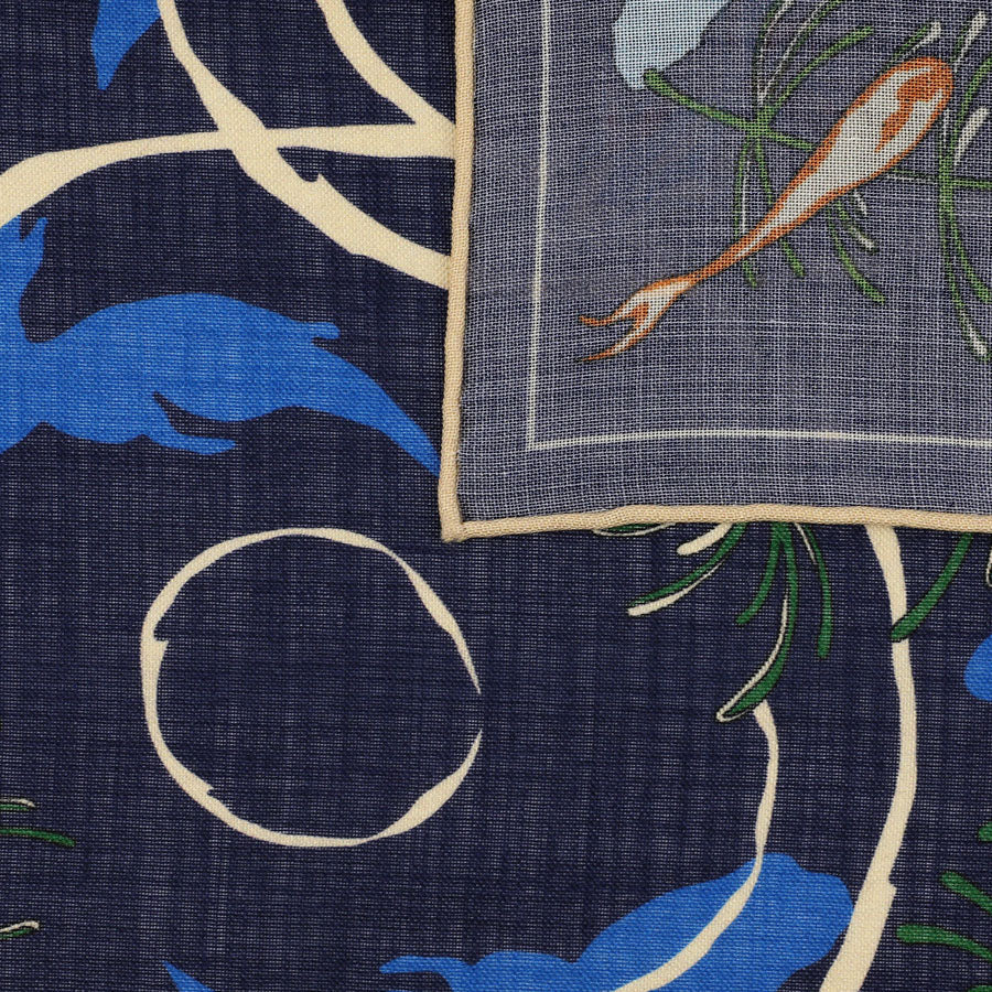 Einstecktuch in marine