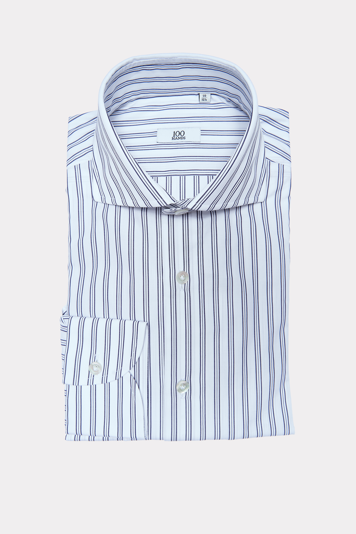 Shirt in blue and white stripes
