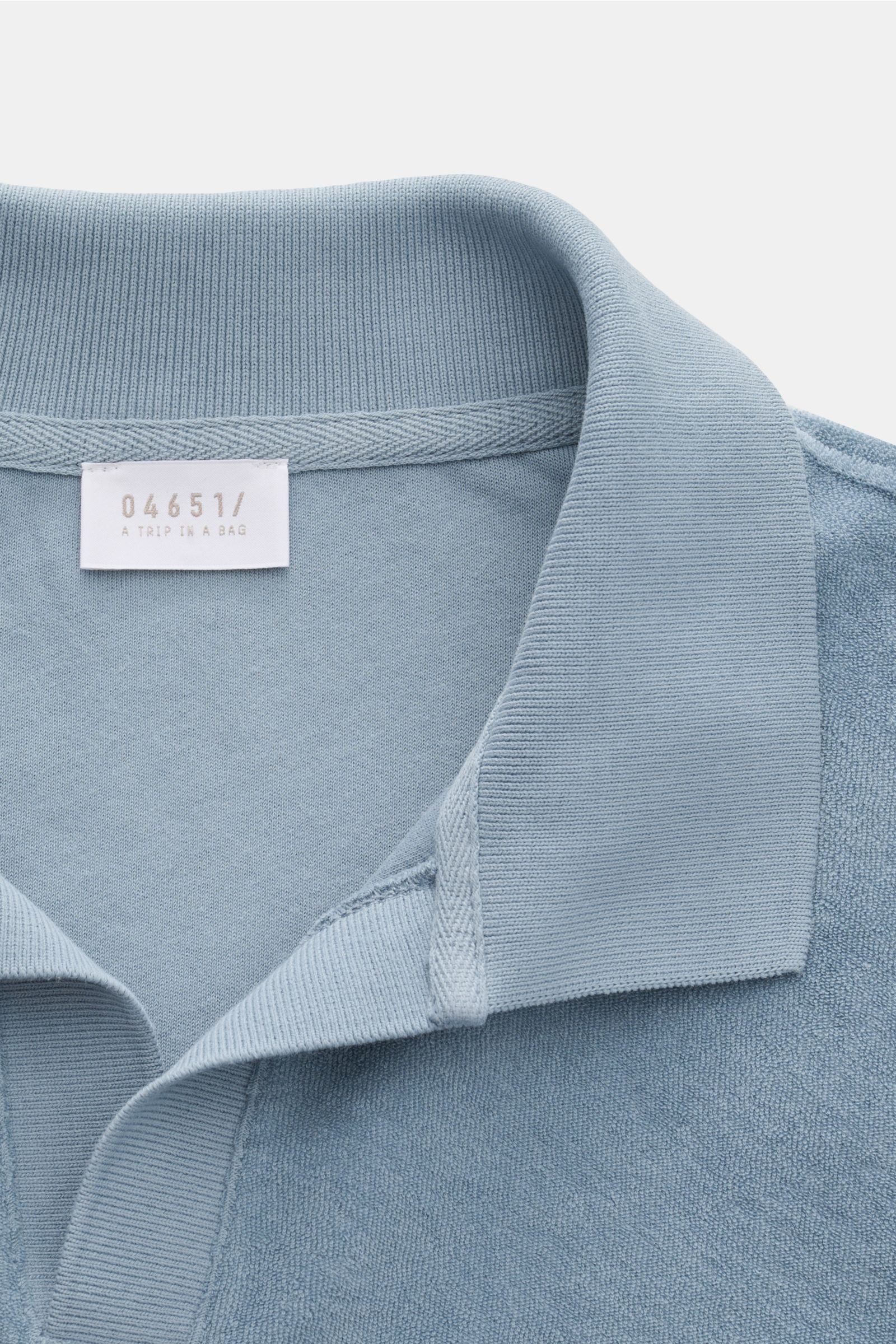 Frottee-Poloshirt 'Terry Johnny' in rauchblau