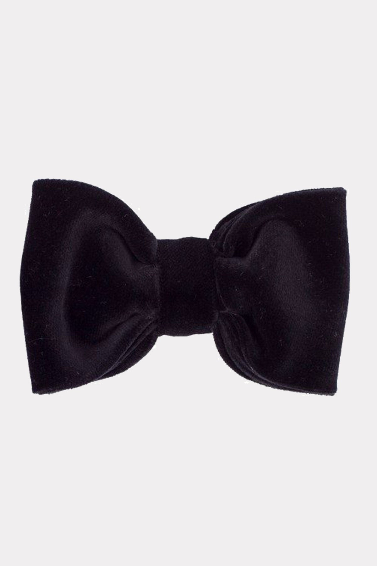 Velvet bow tie in black
