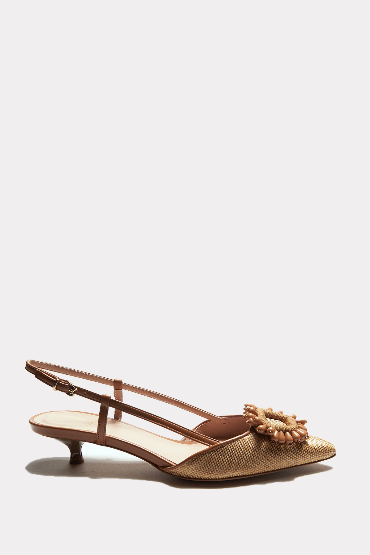 Slingbacks in cognac