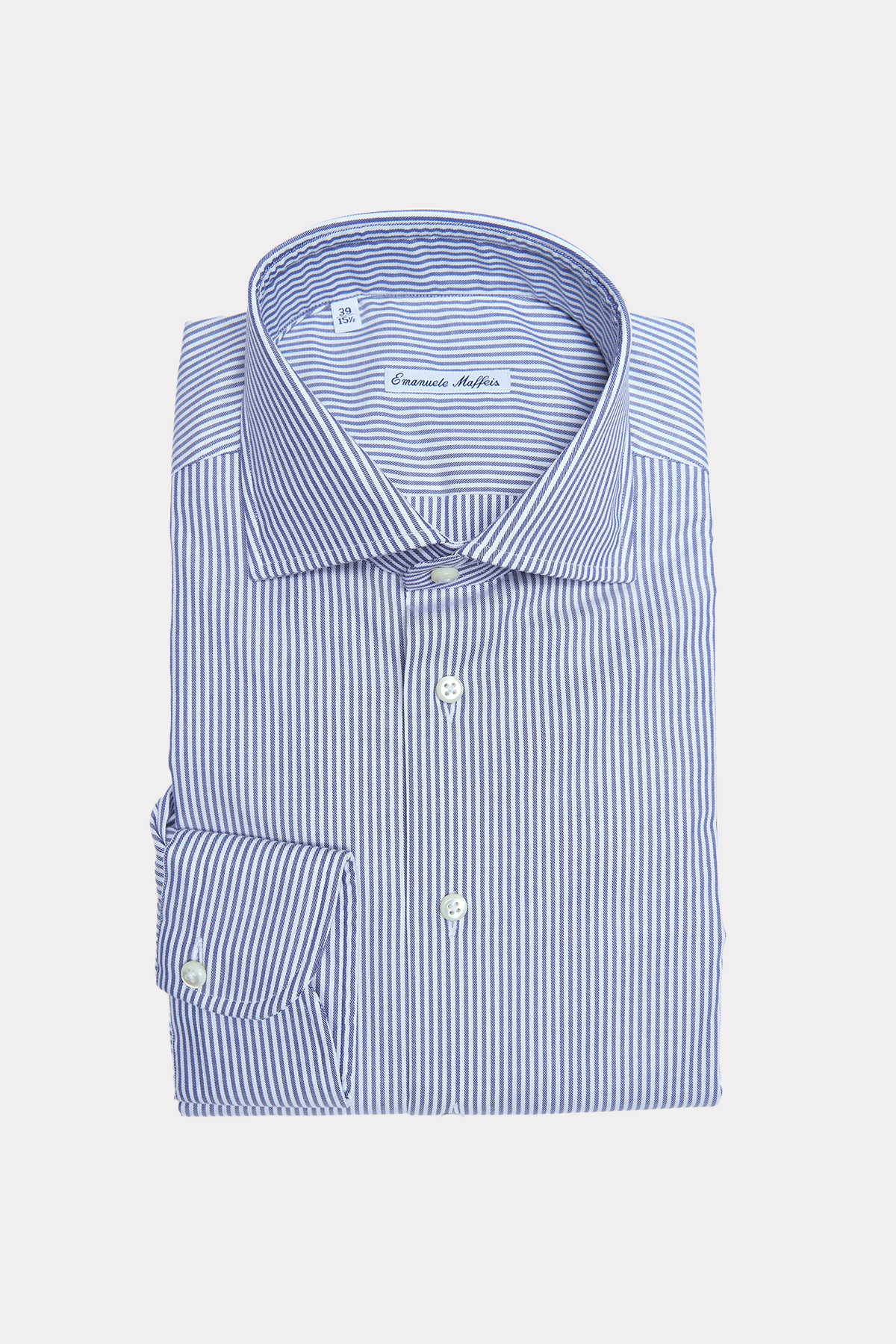 Shirt in blue and white stripes