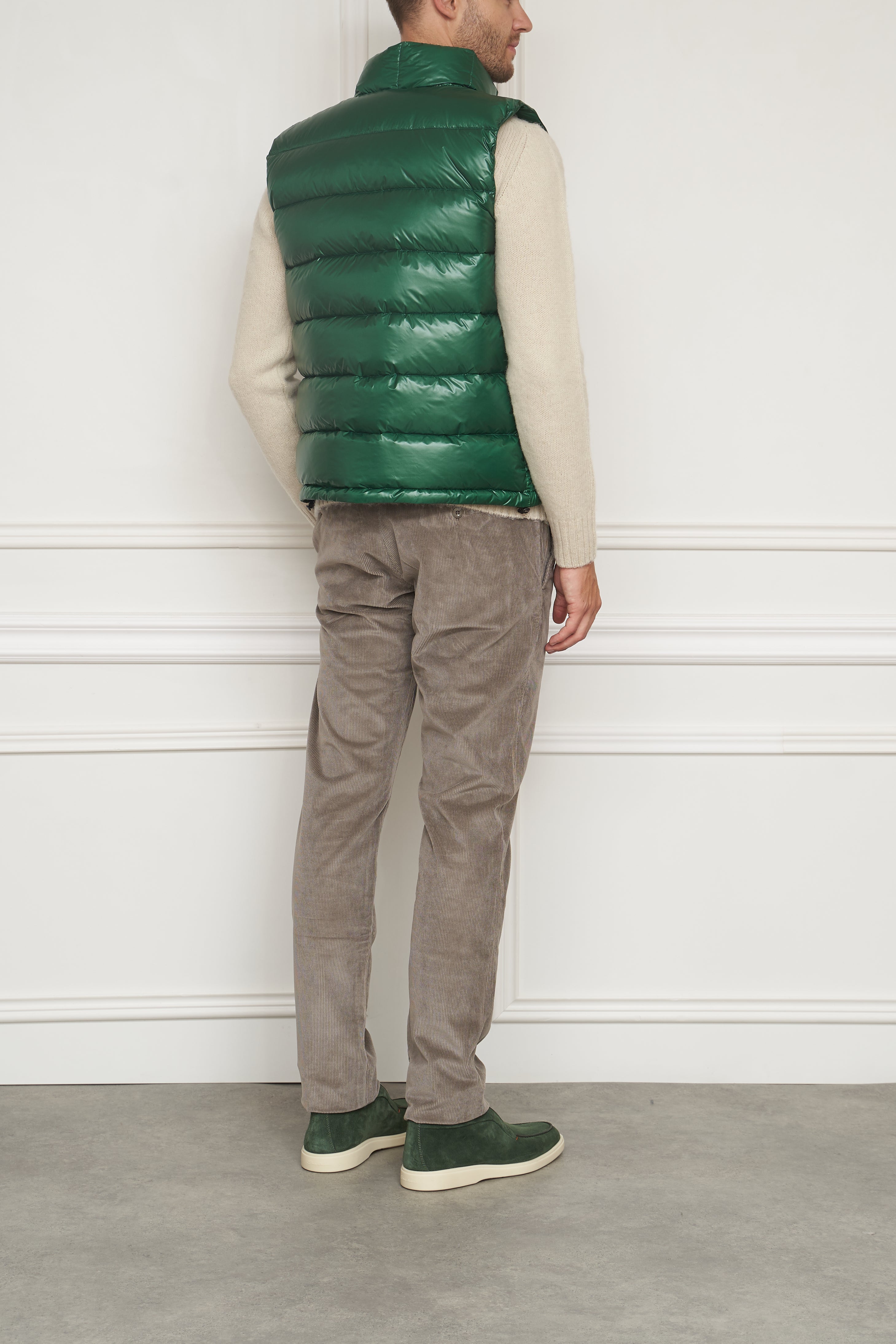 Down vest in green