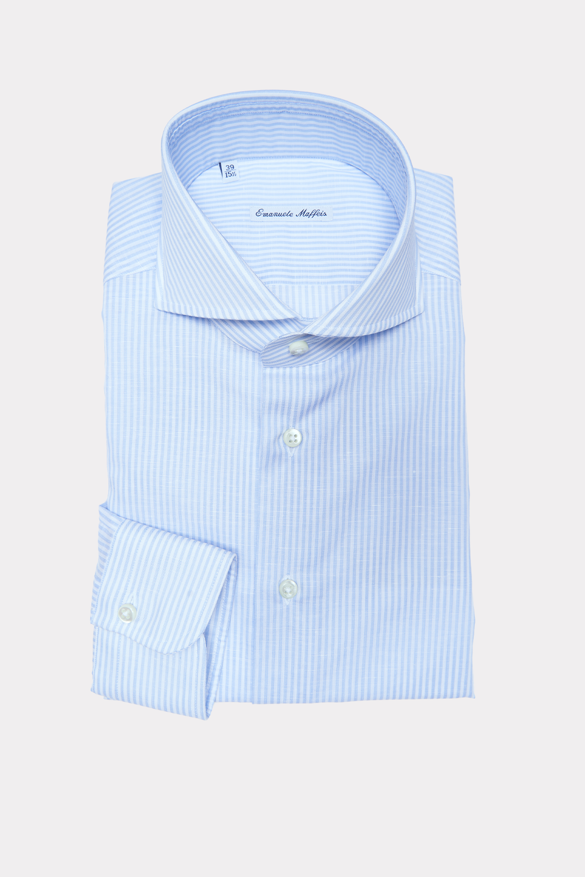 Shirt in blue and white stripes