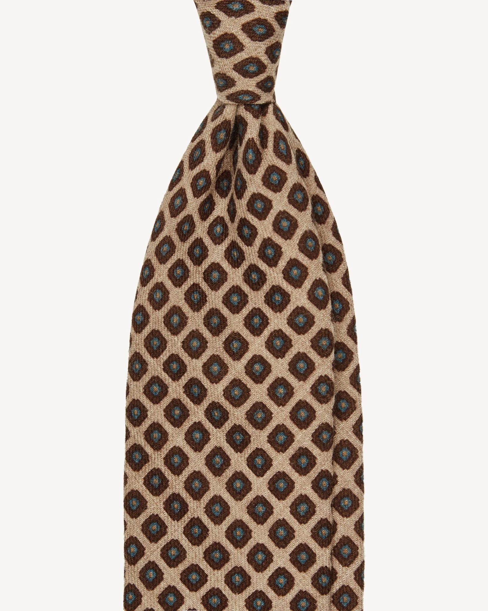 Wool tie in brown