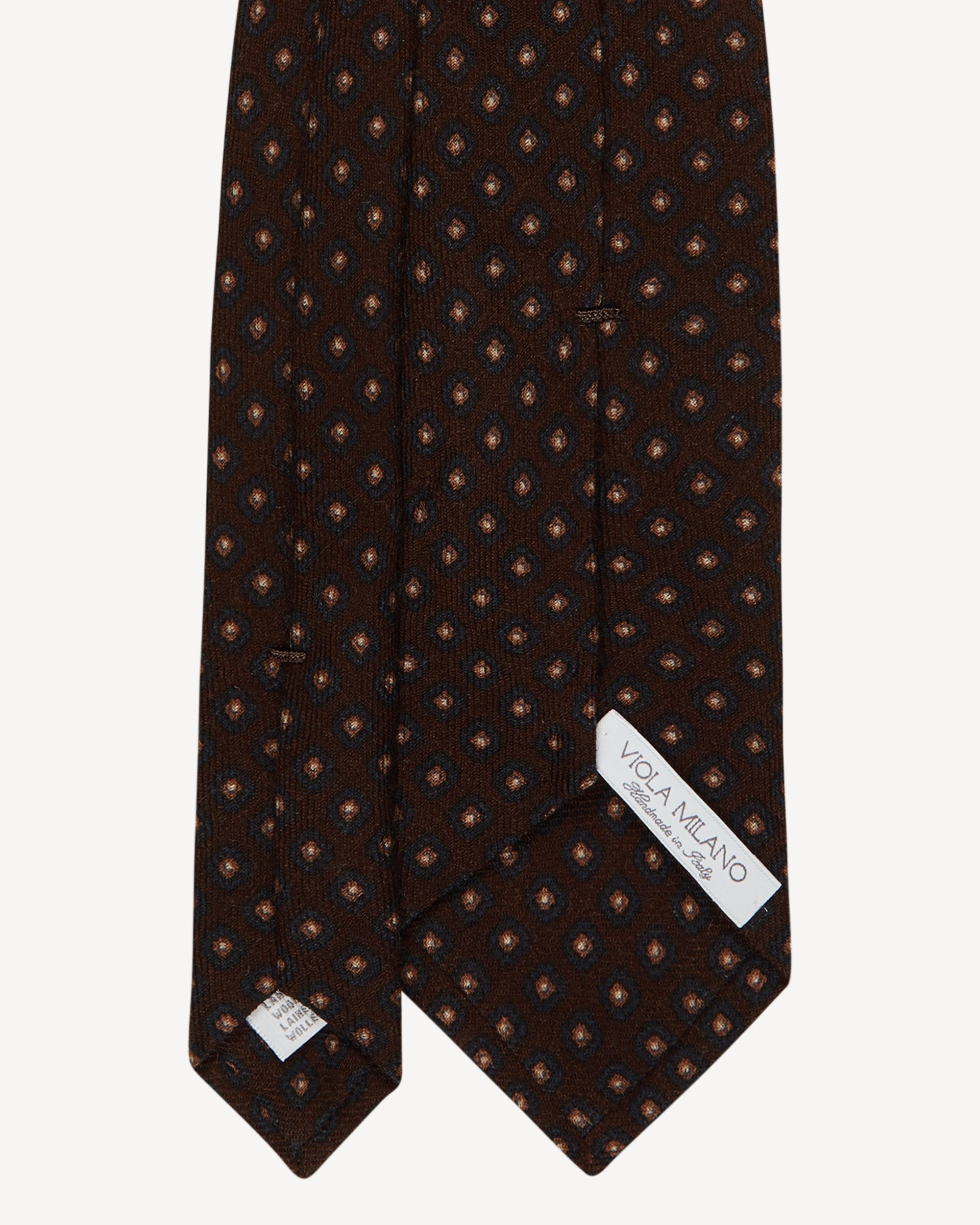 Wool tie in brown