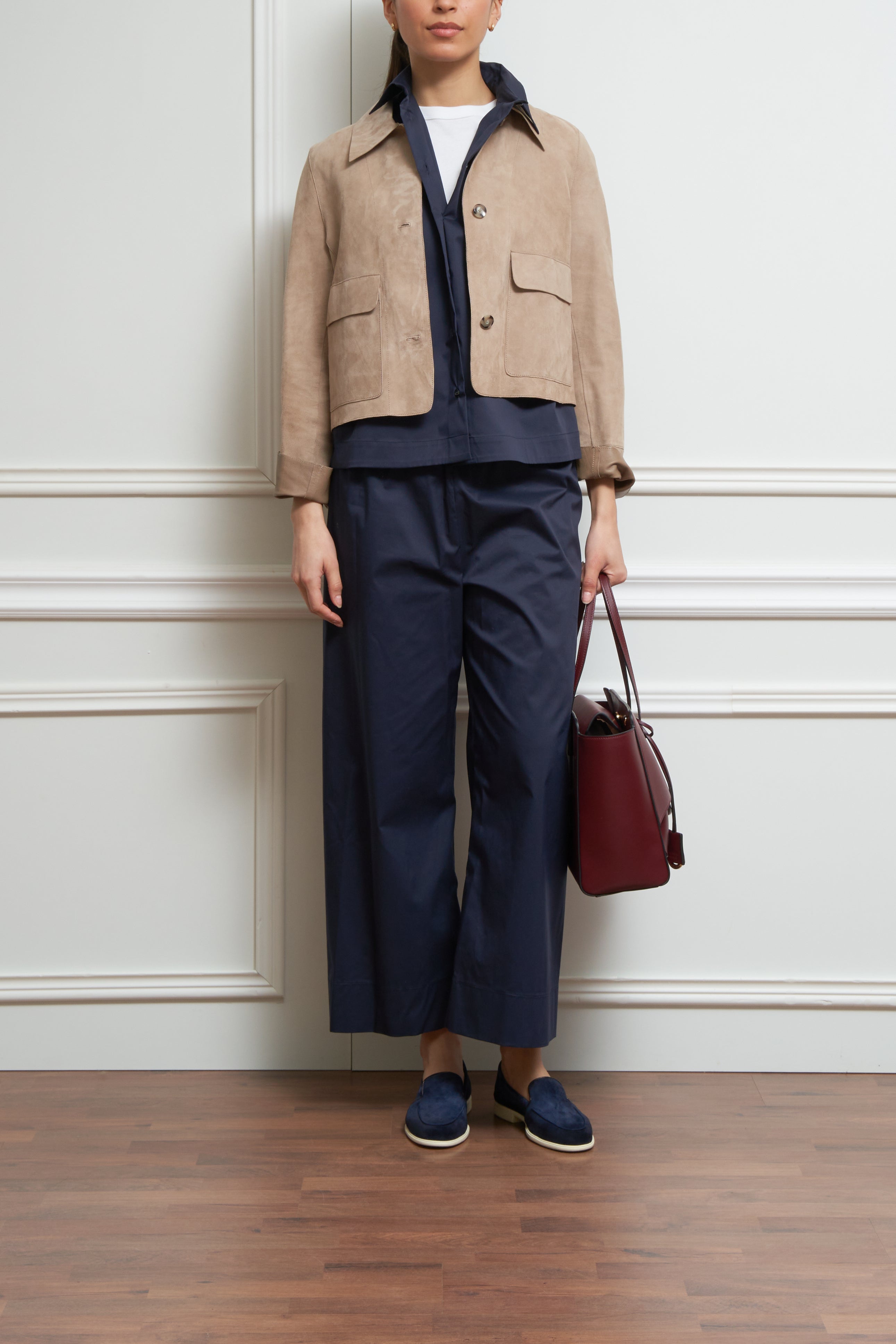 Wildlederjacke in beige