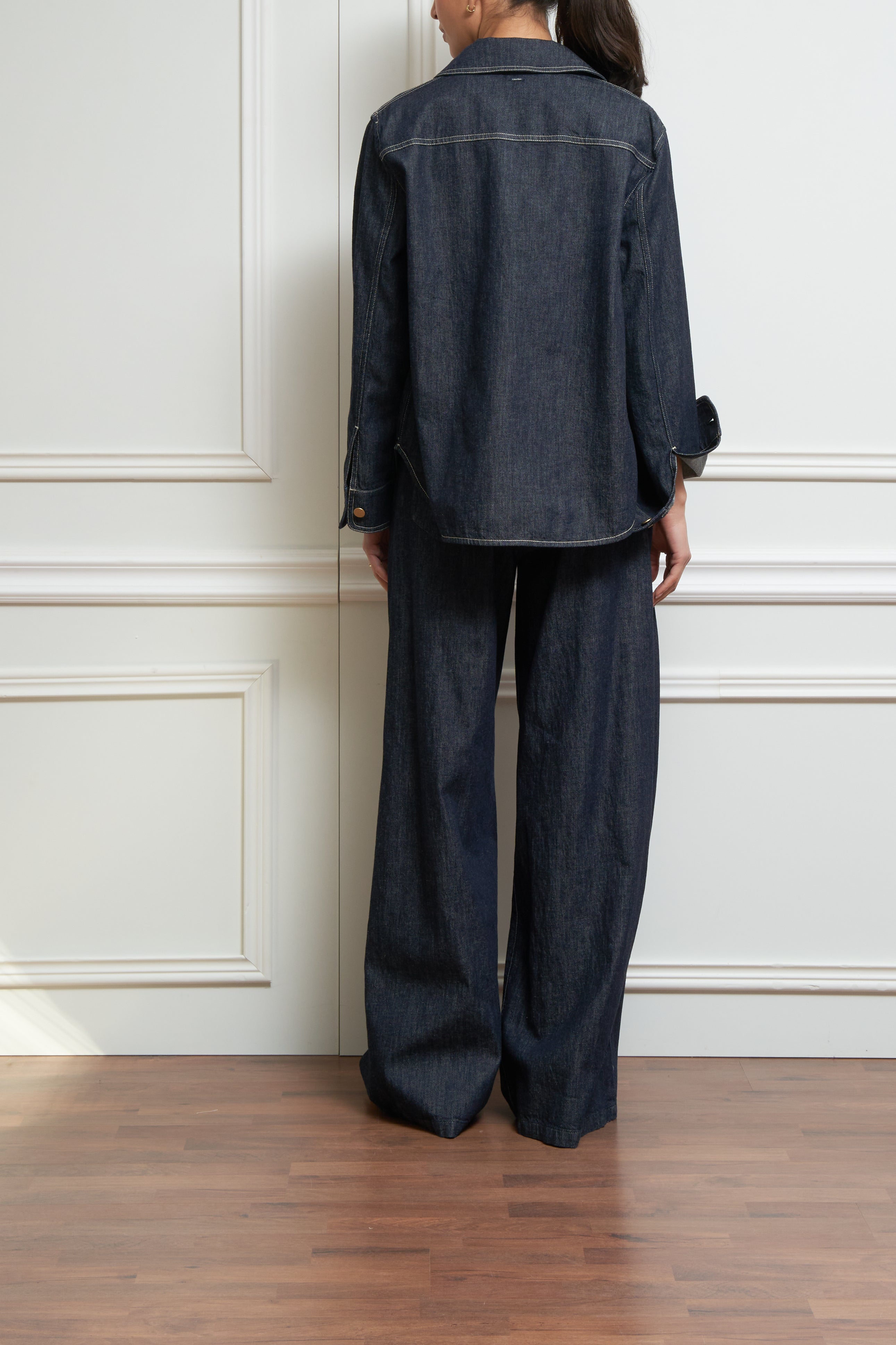 Hemdbluse aus Baumwolldenim in blau