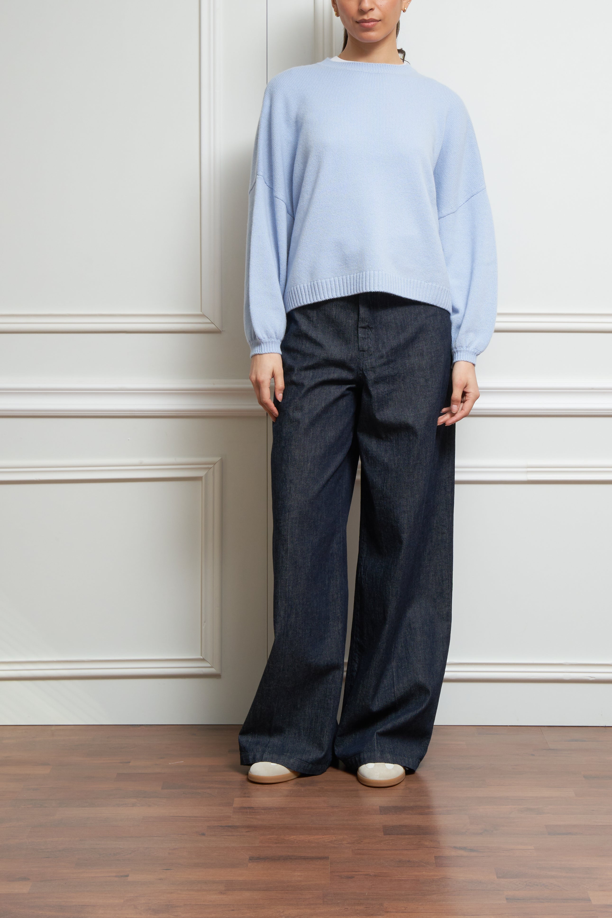 Kaschmirpullover in hellblau