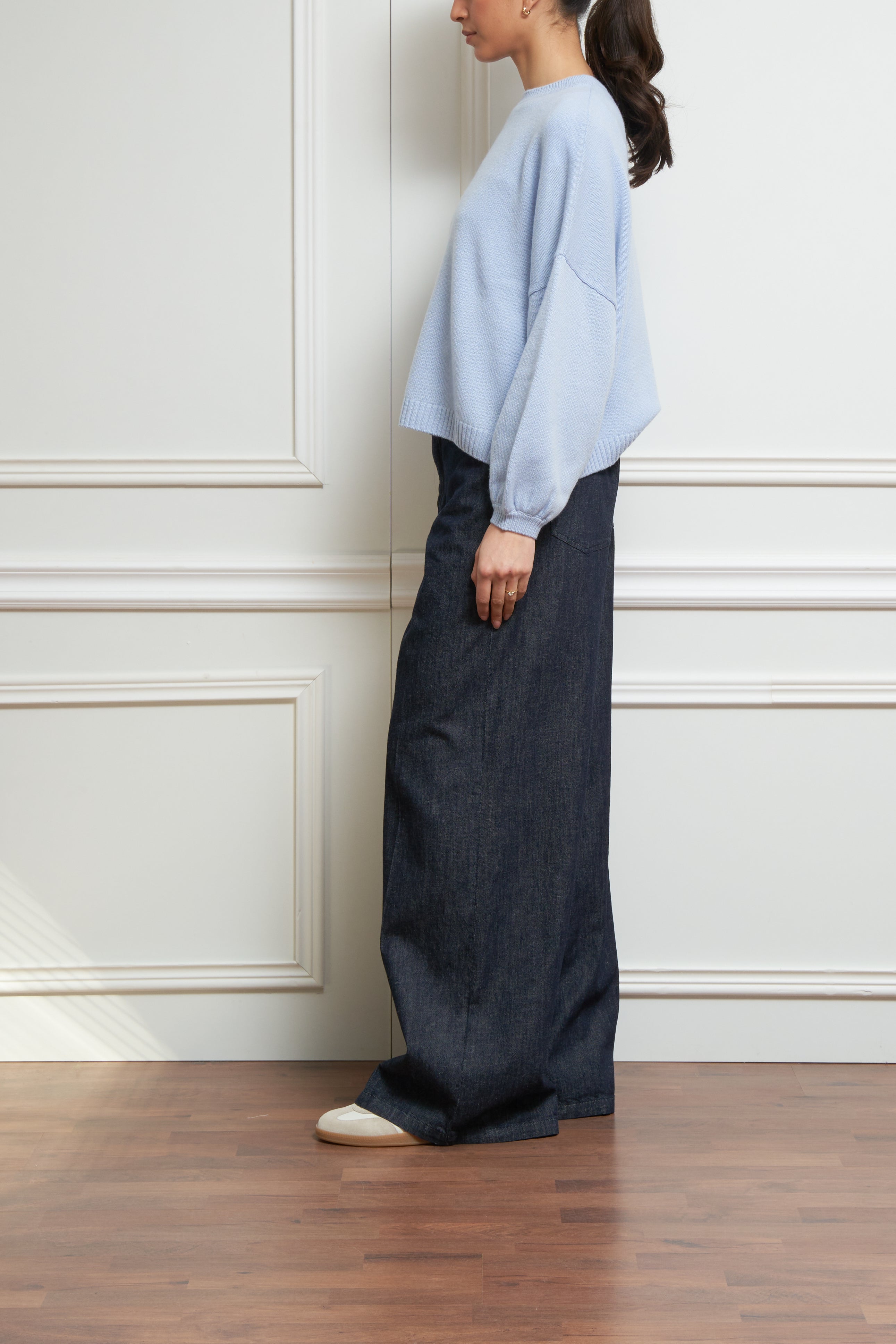 Kaschmirpullover in hellblau