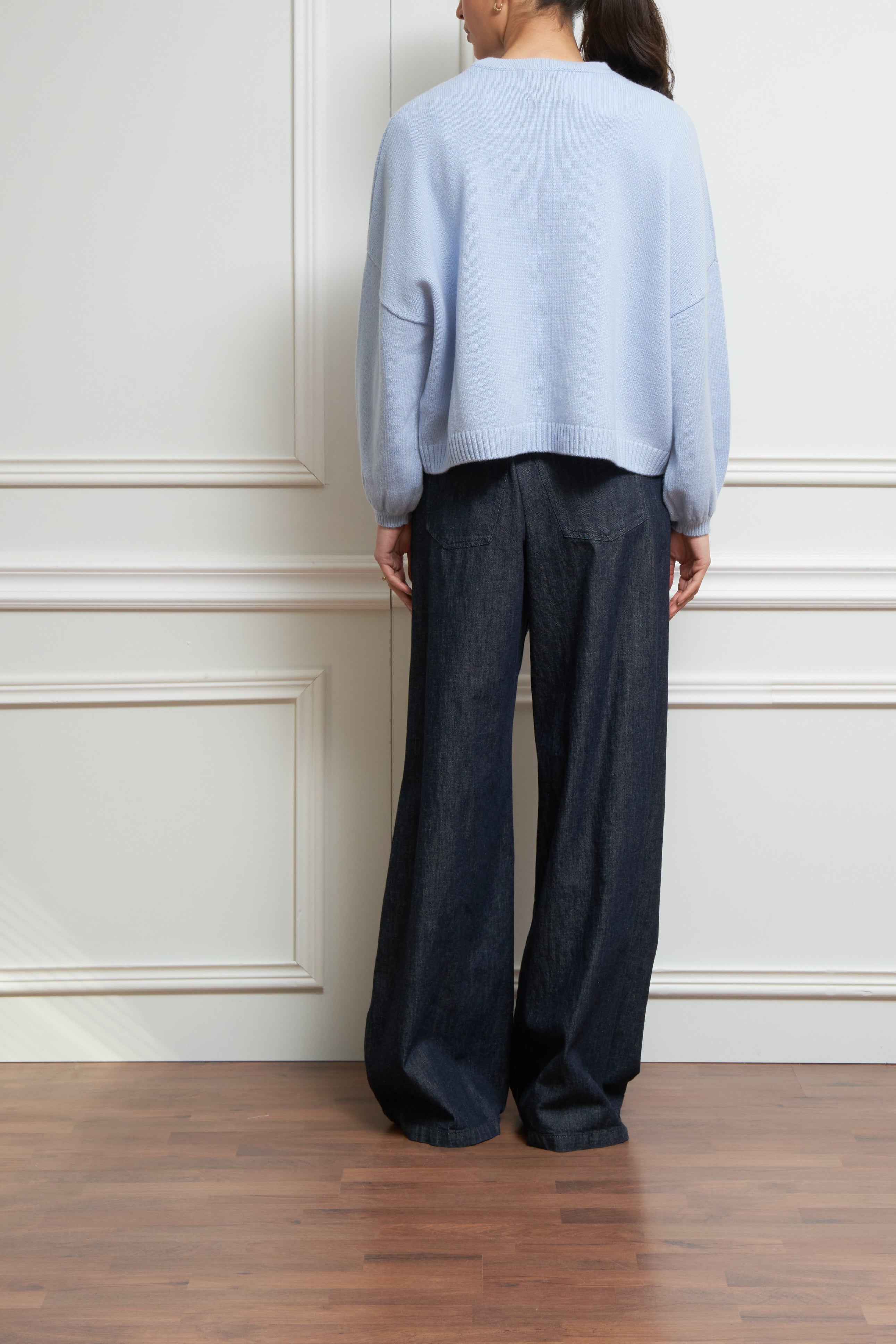 Kaschmirpullover in hellblau