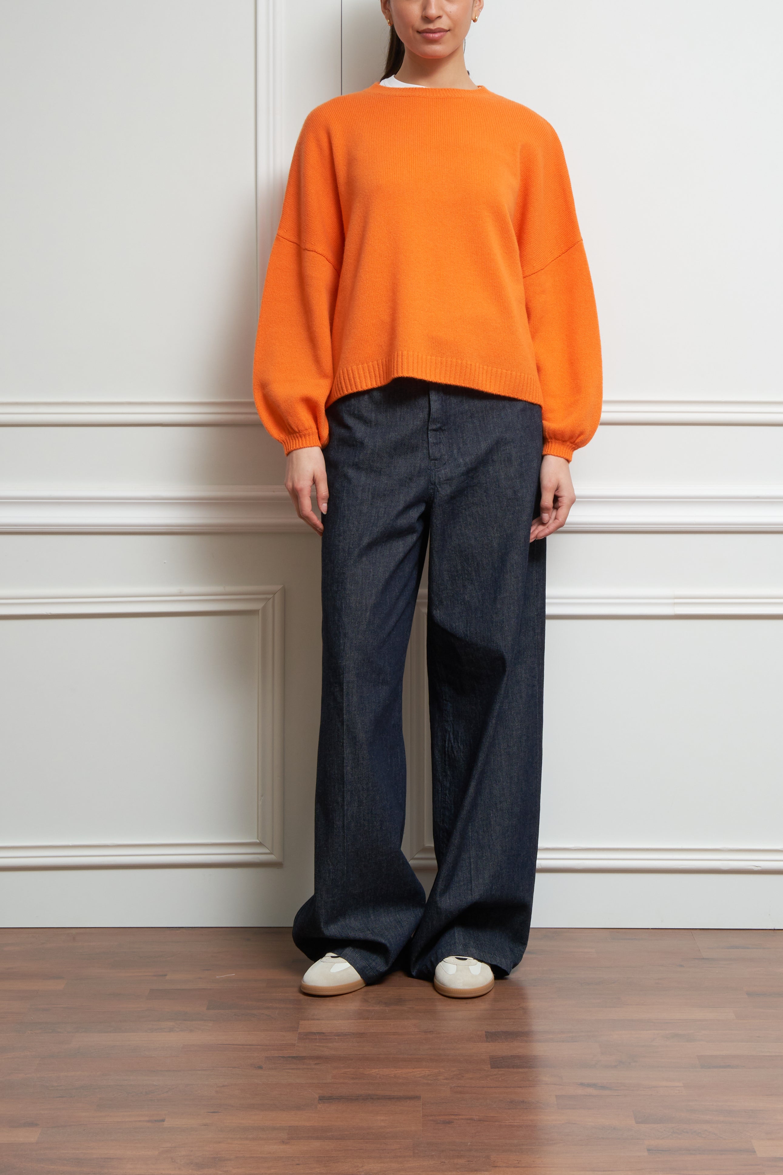 Kaschmirpullover in orange