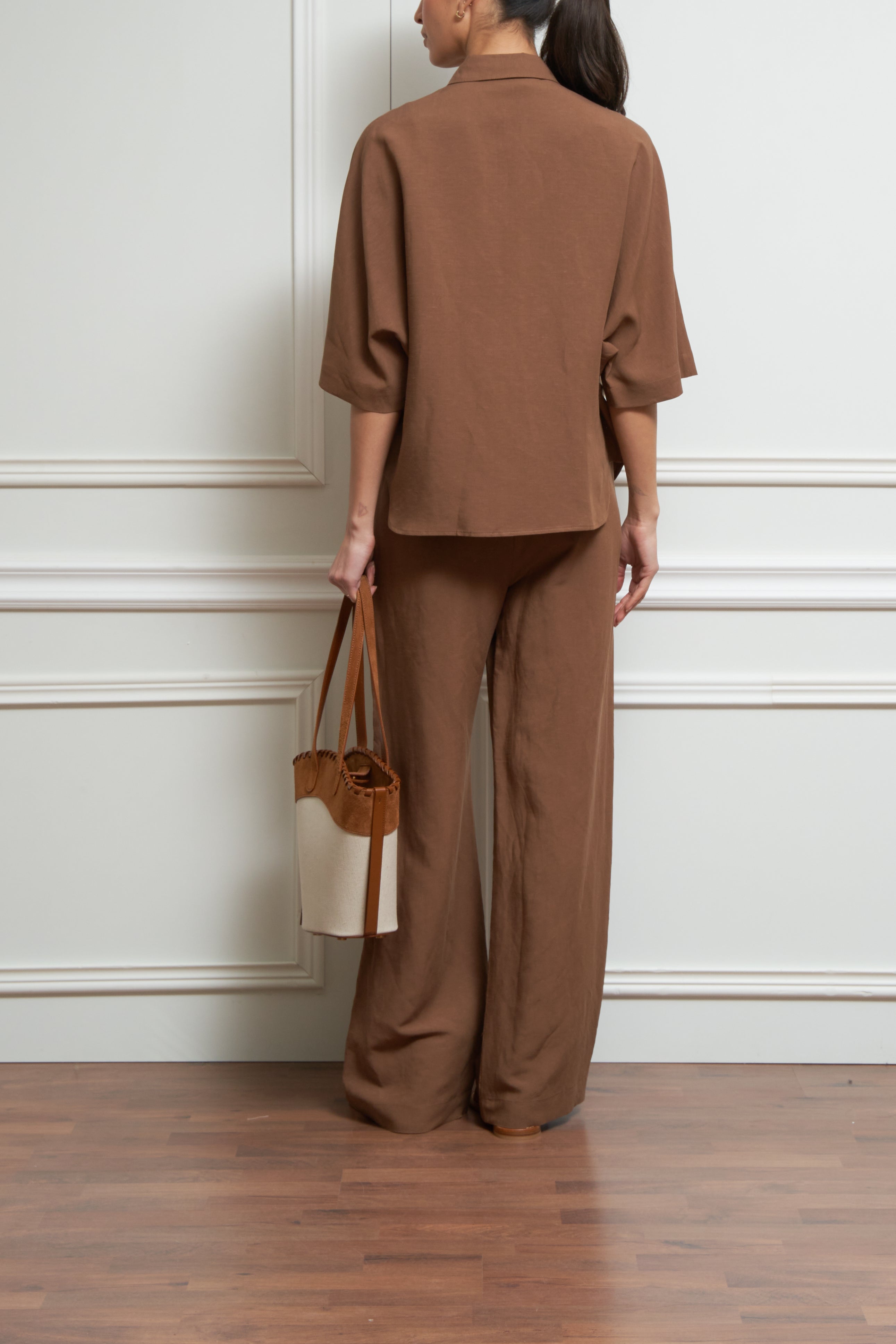 Zweiteiler in cognac