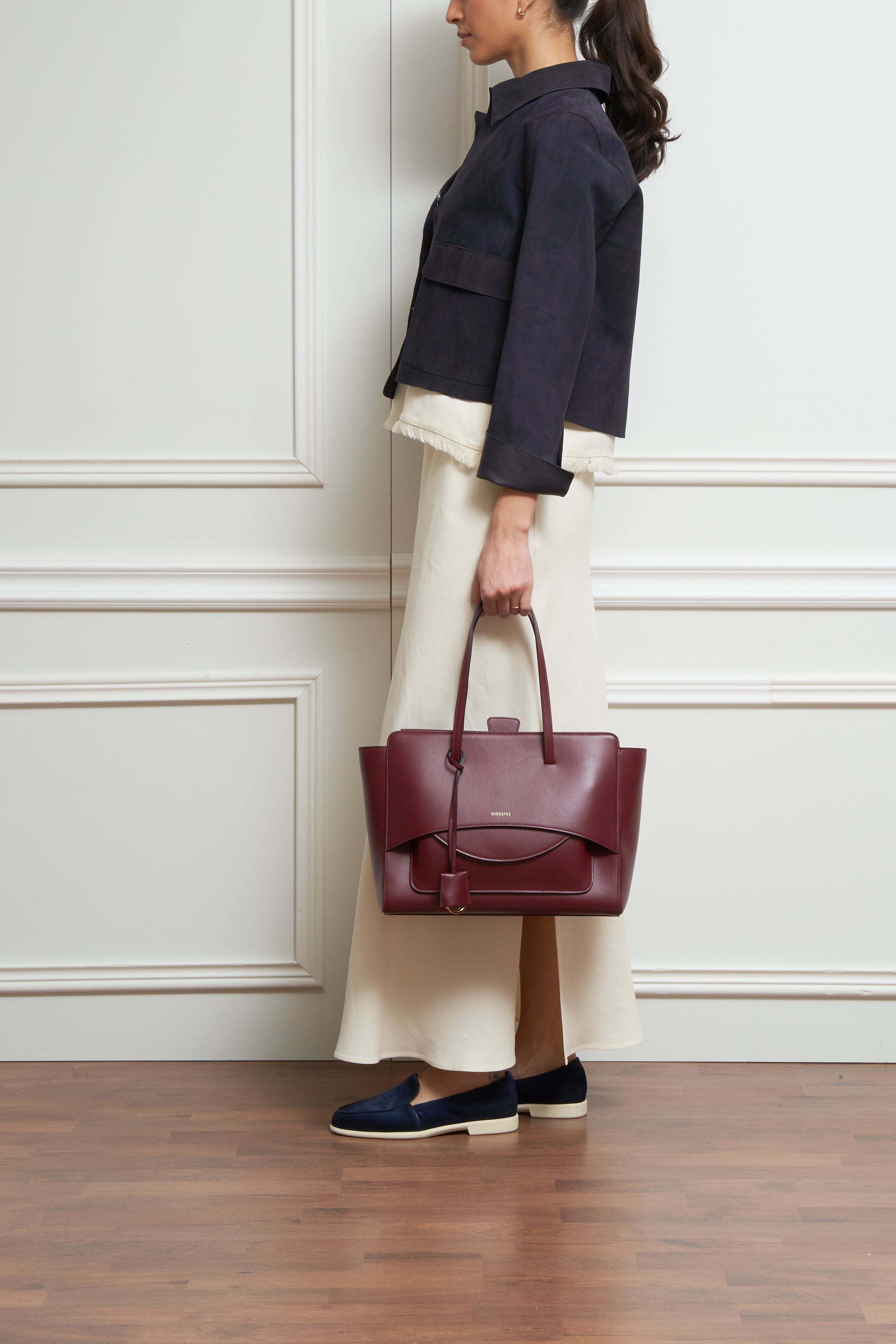 Wildlederjacke in marine