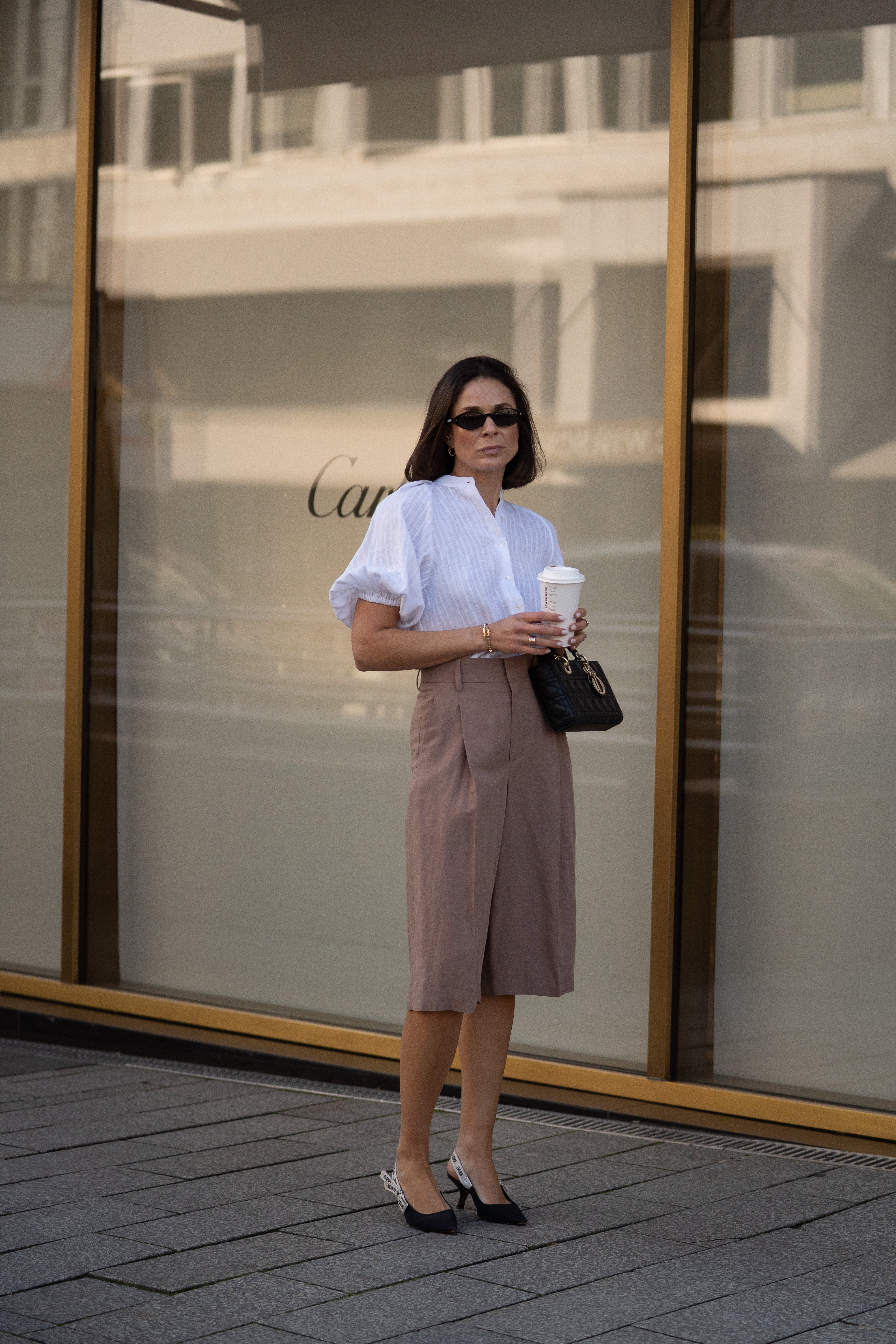 Leinen Bermuda Shorts 'Devin' in camel