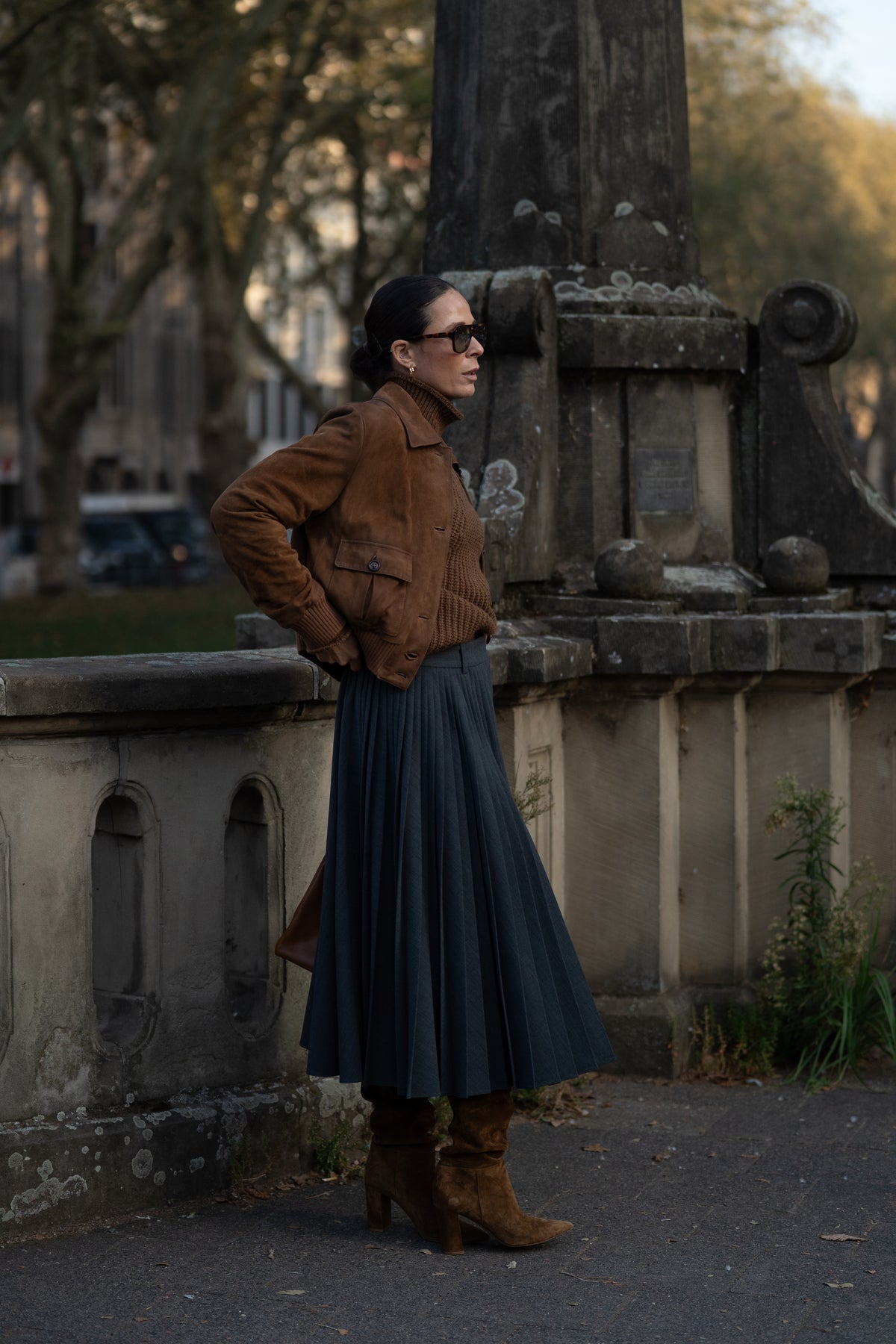 Shop the Look – Valstar Lederjacke in braun mit Incentive Kaschmirpullover | C. Wirschke Düsseldorf