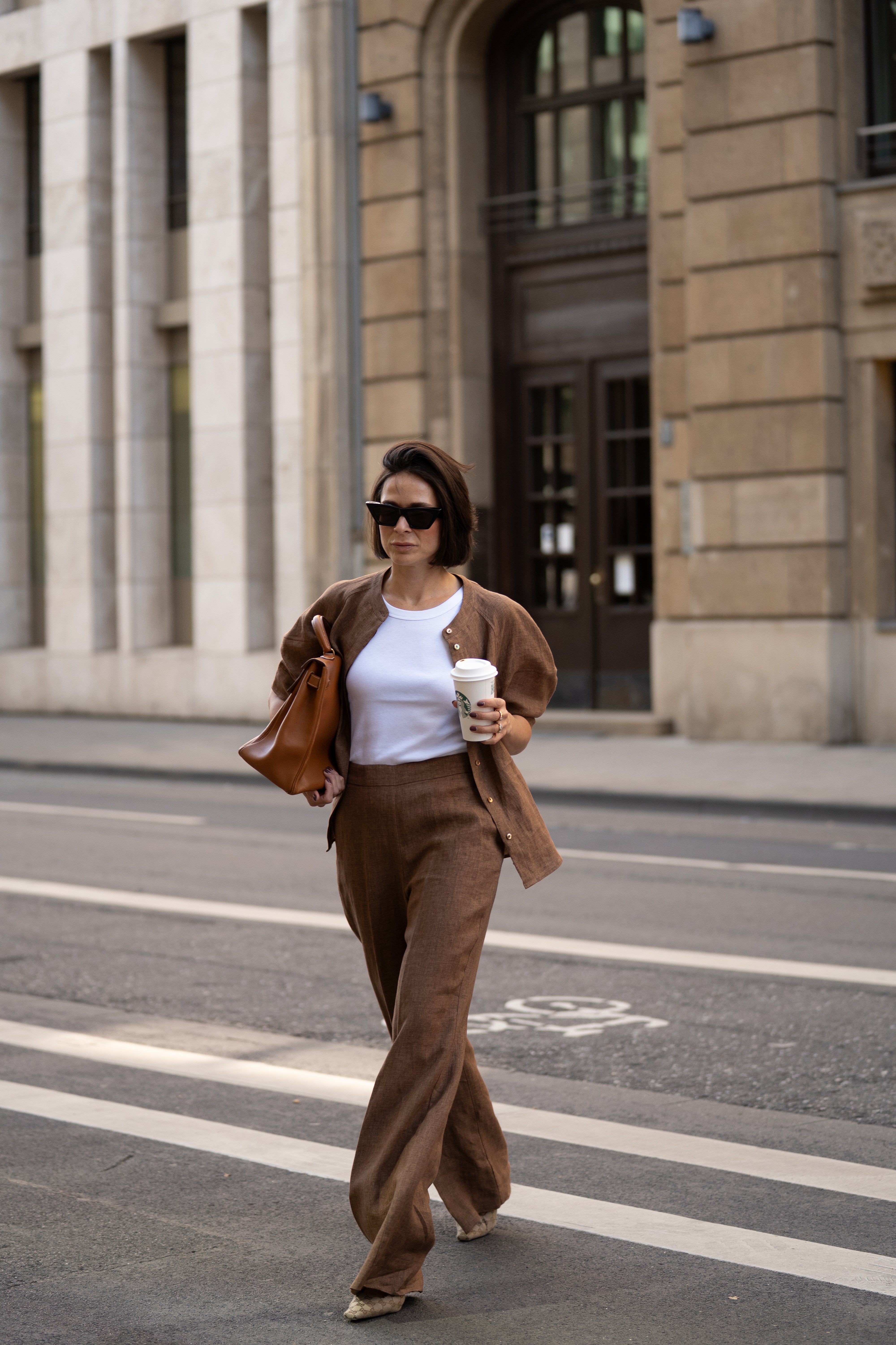 Leinenhose in braun