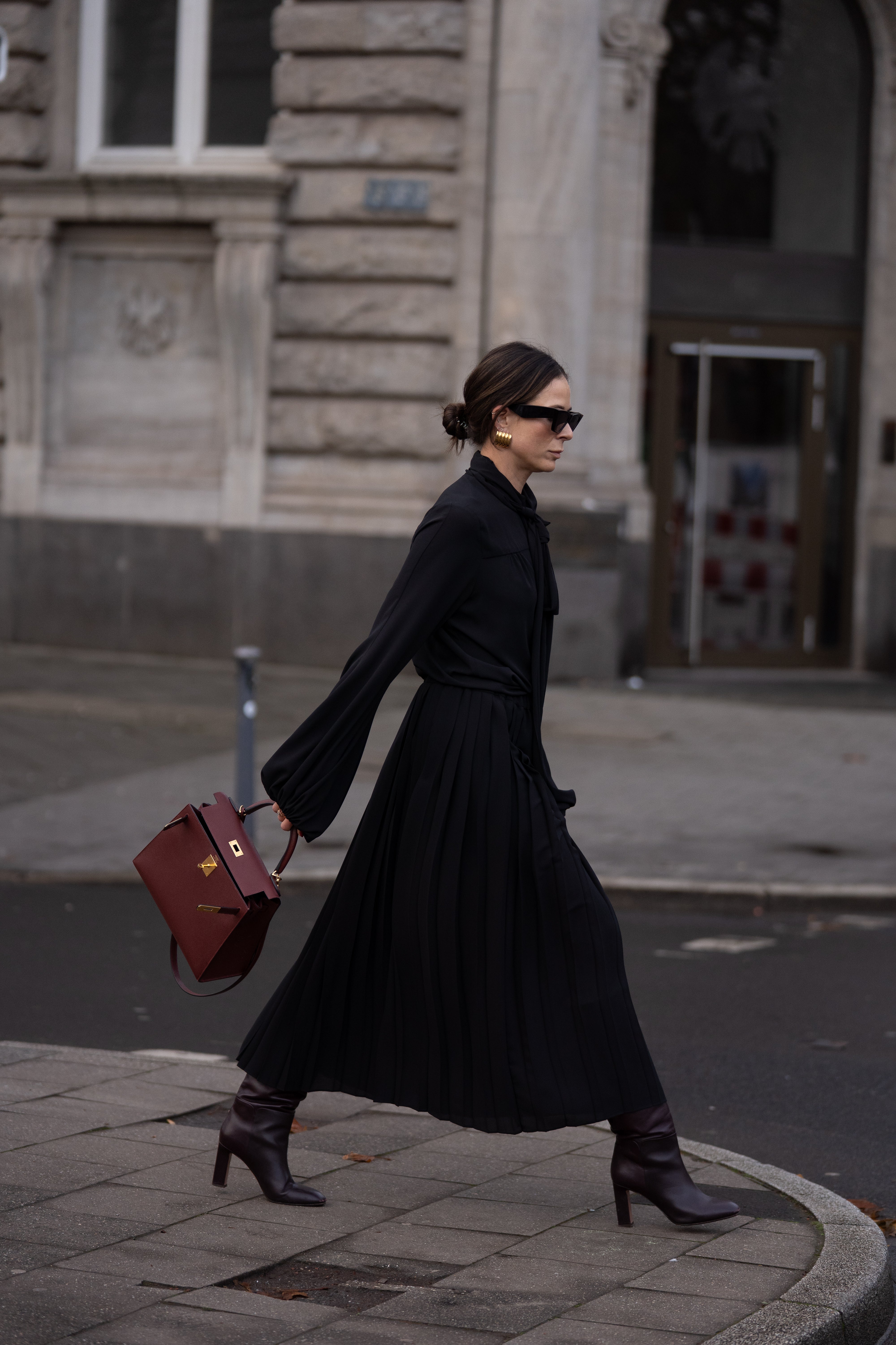 Plisseerock in schwarz