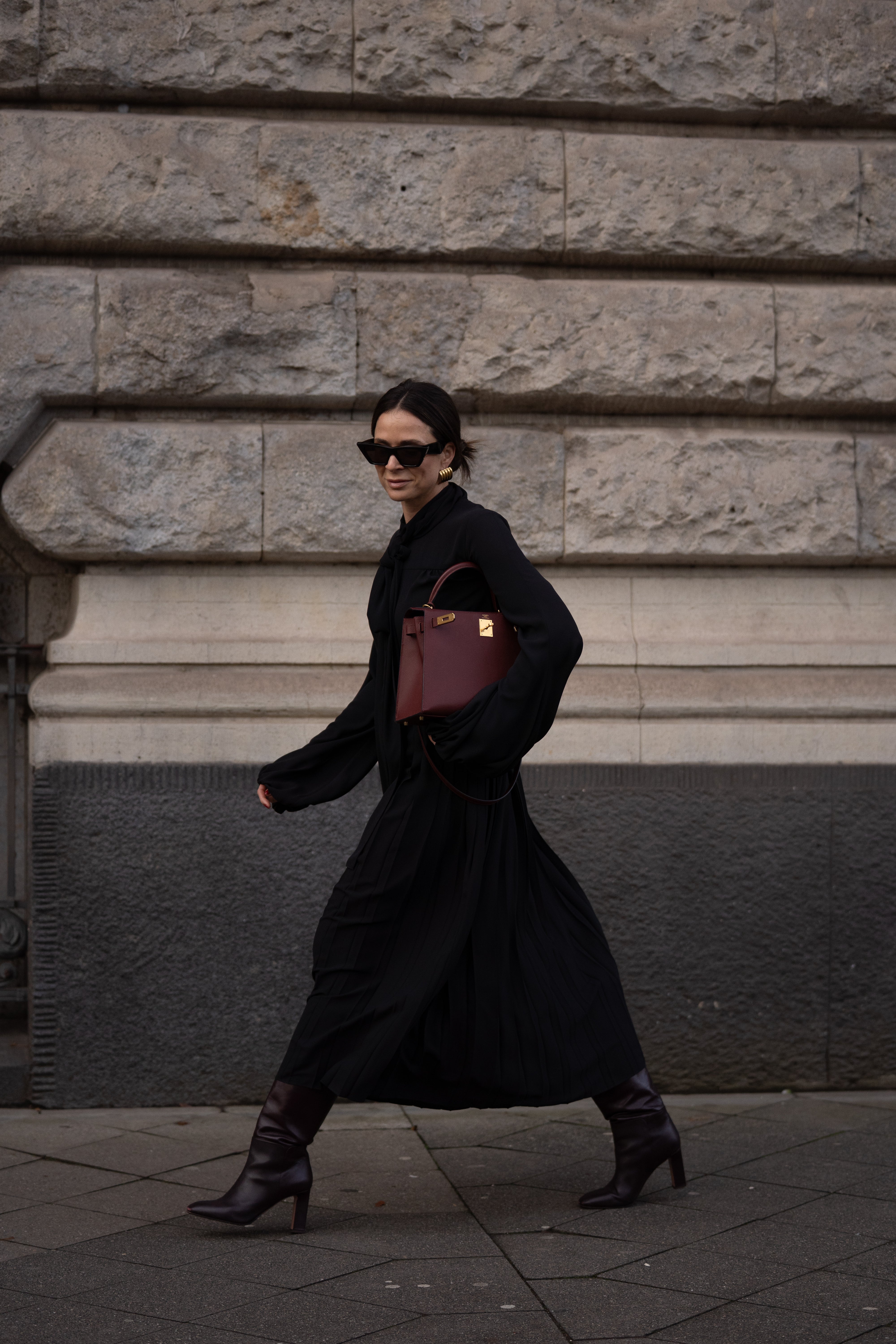 Plisseerock in schwarz