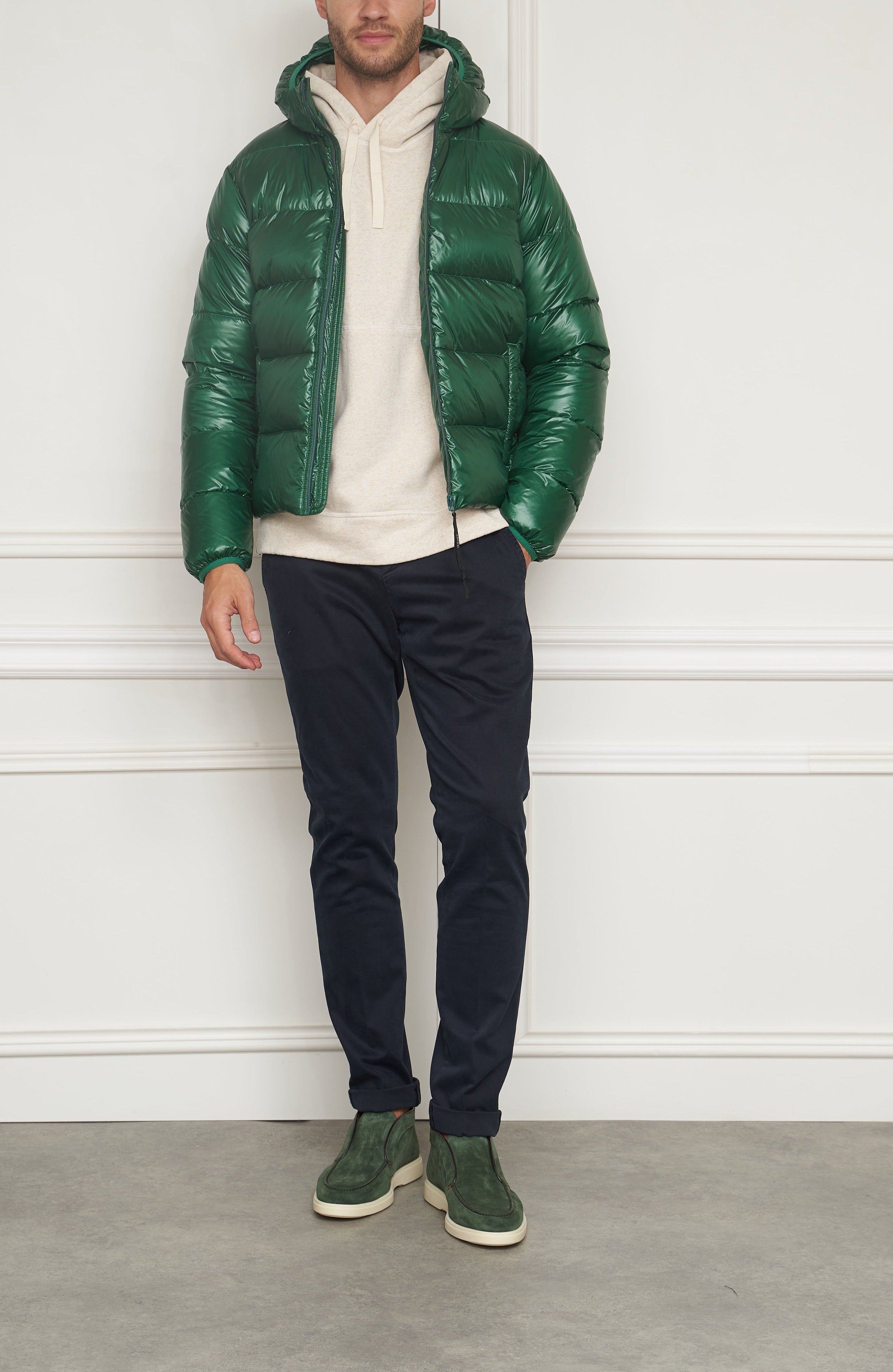Down jacket in green
