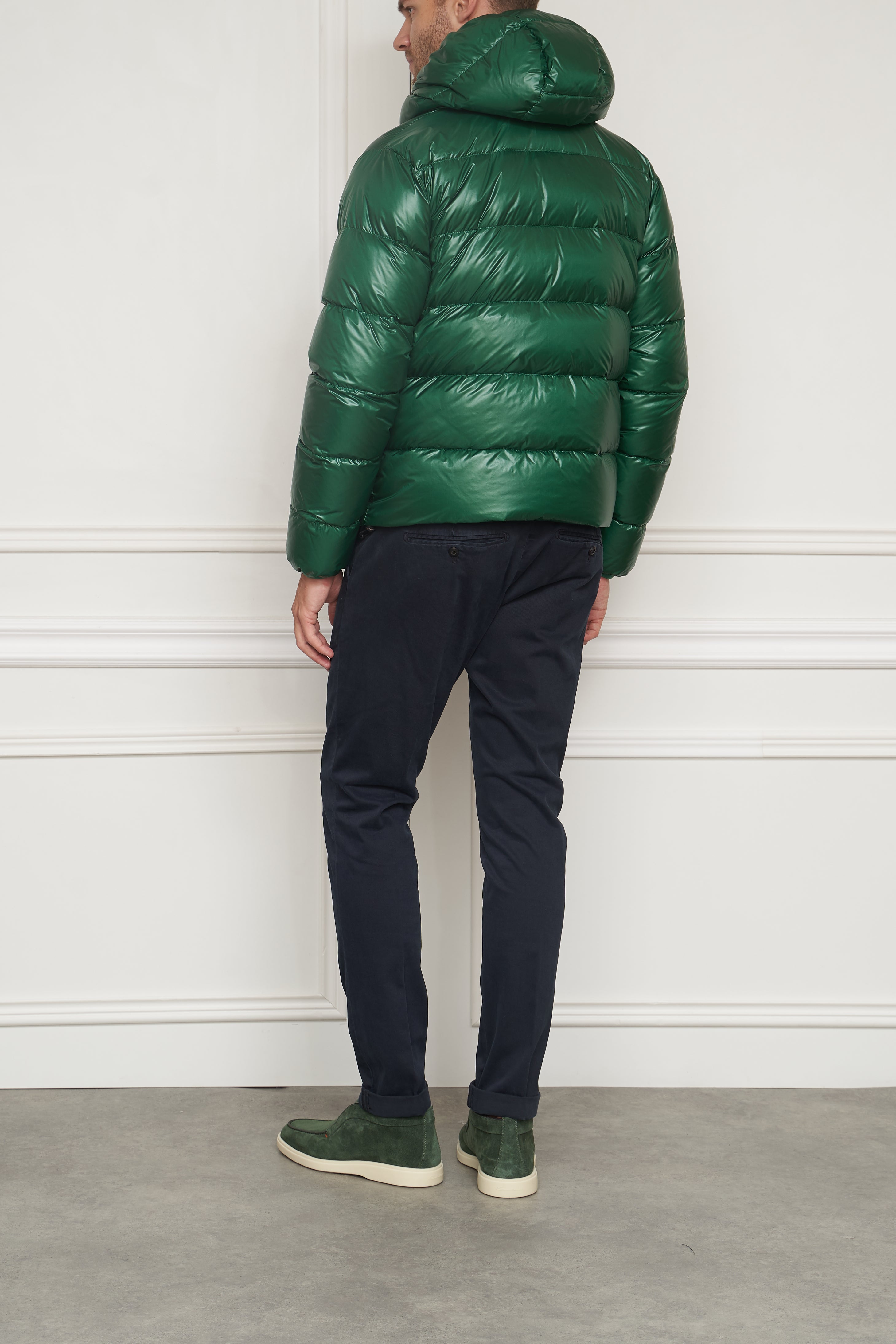 Down jacket in green
