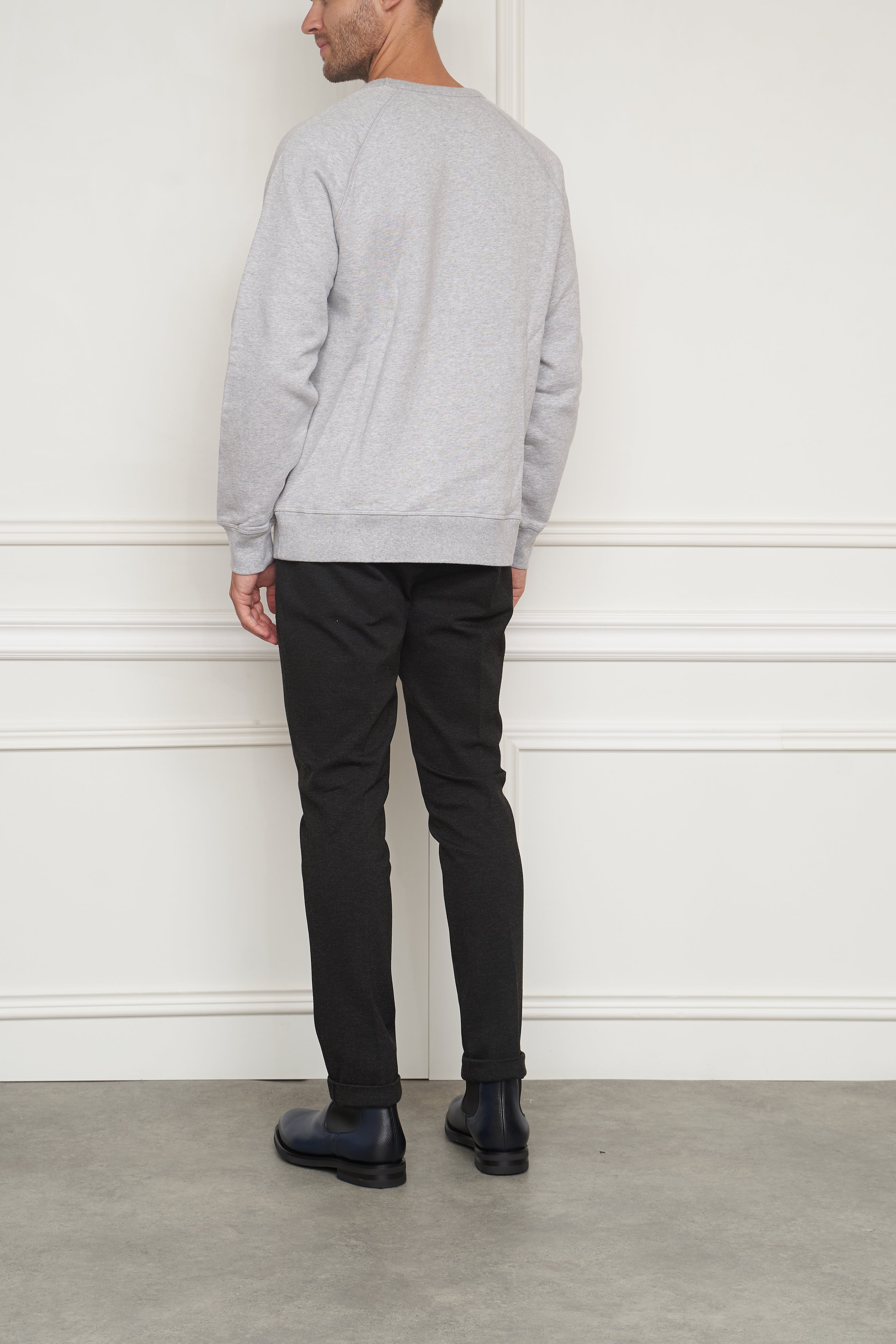 Jersey trousers in anthracite
