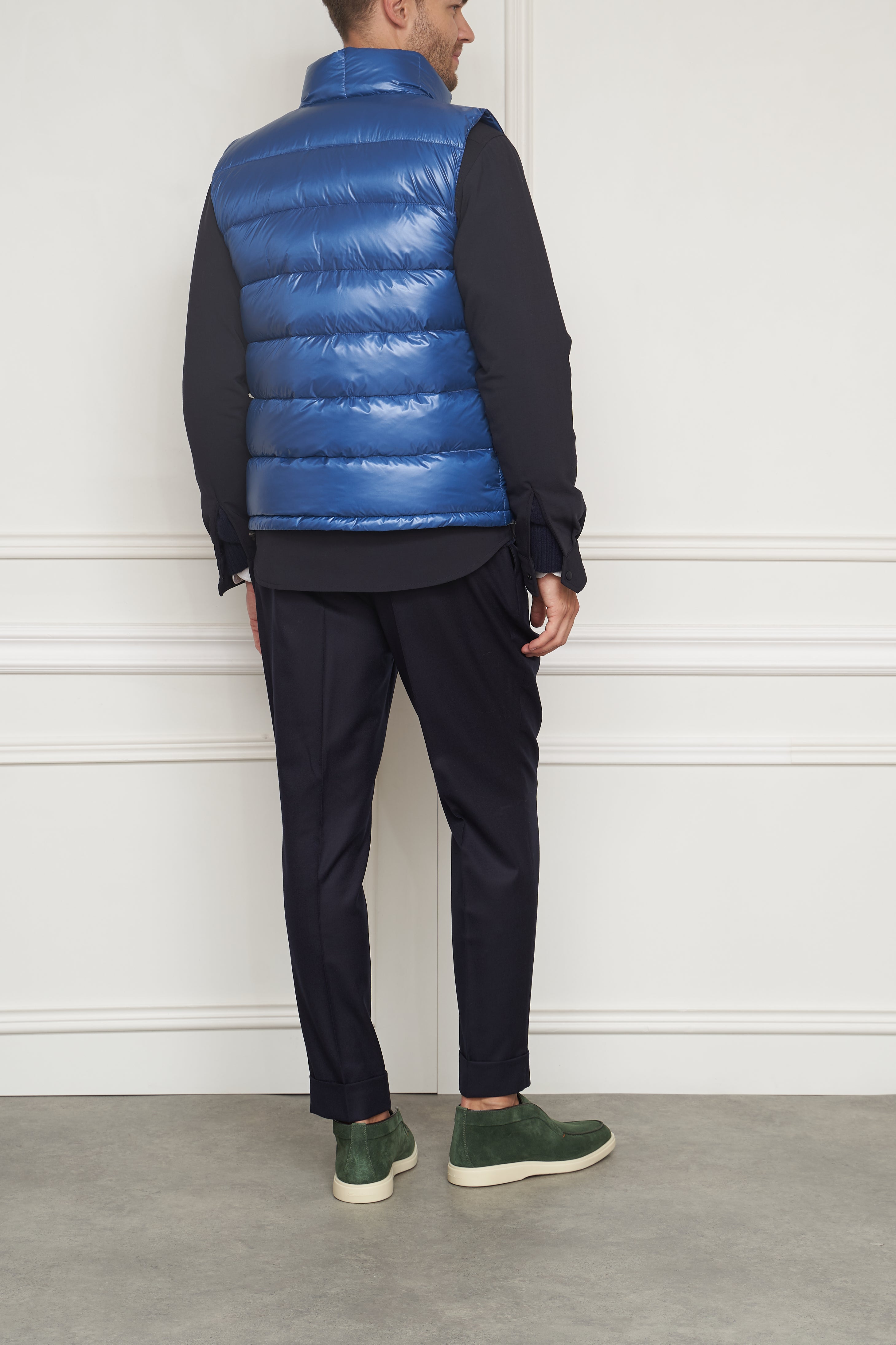 Down vest in blue
