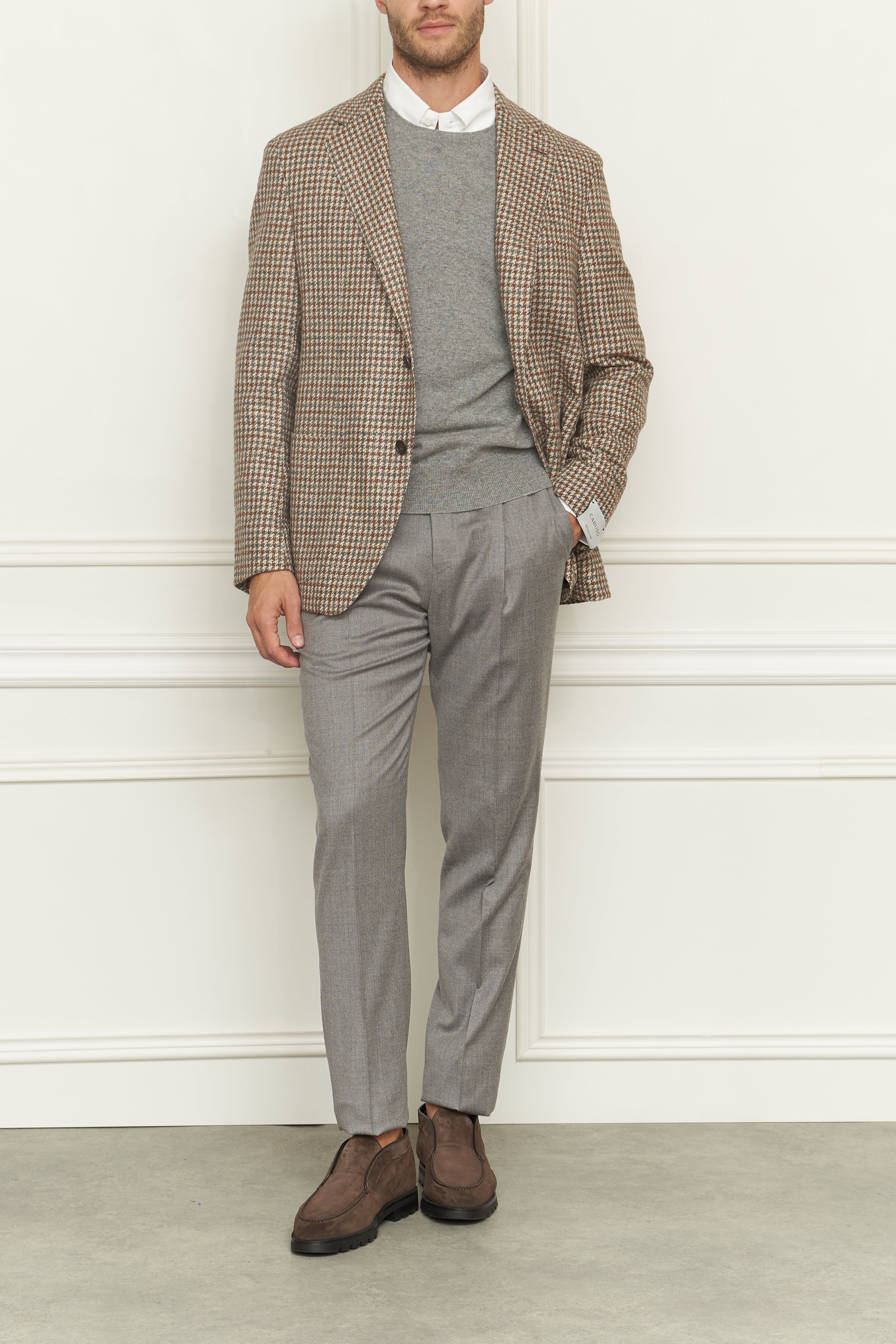 Hahnentritt Blazer in beige-multi