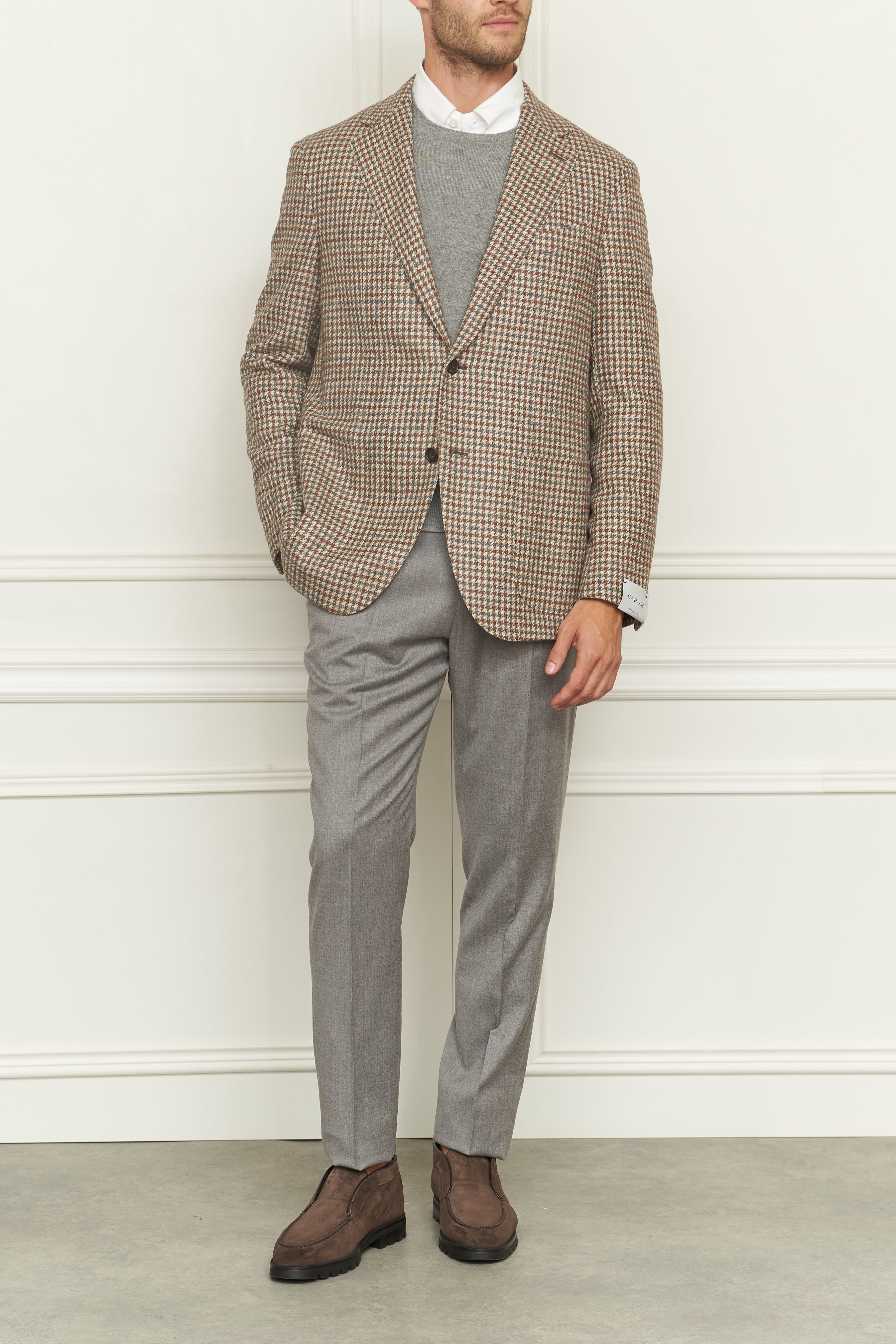 Hahnentritt Blazer in beige-multi