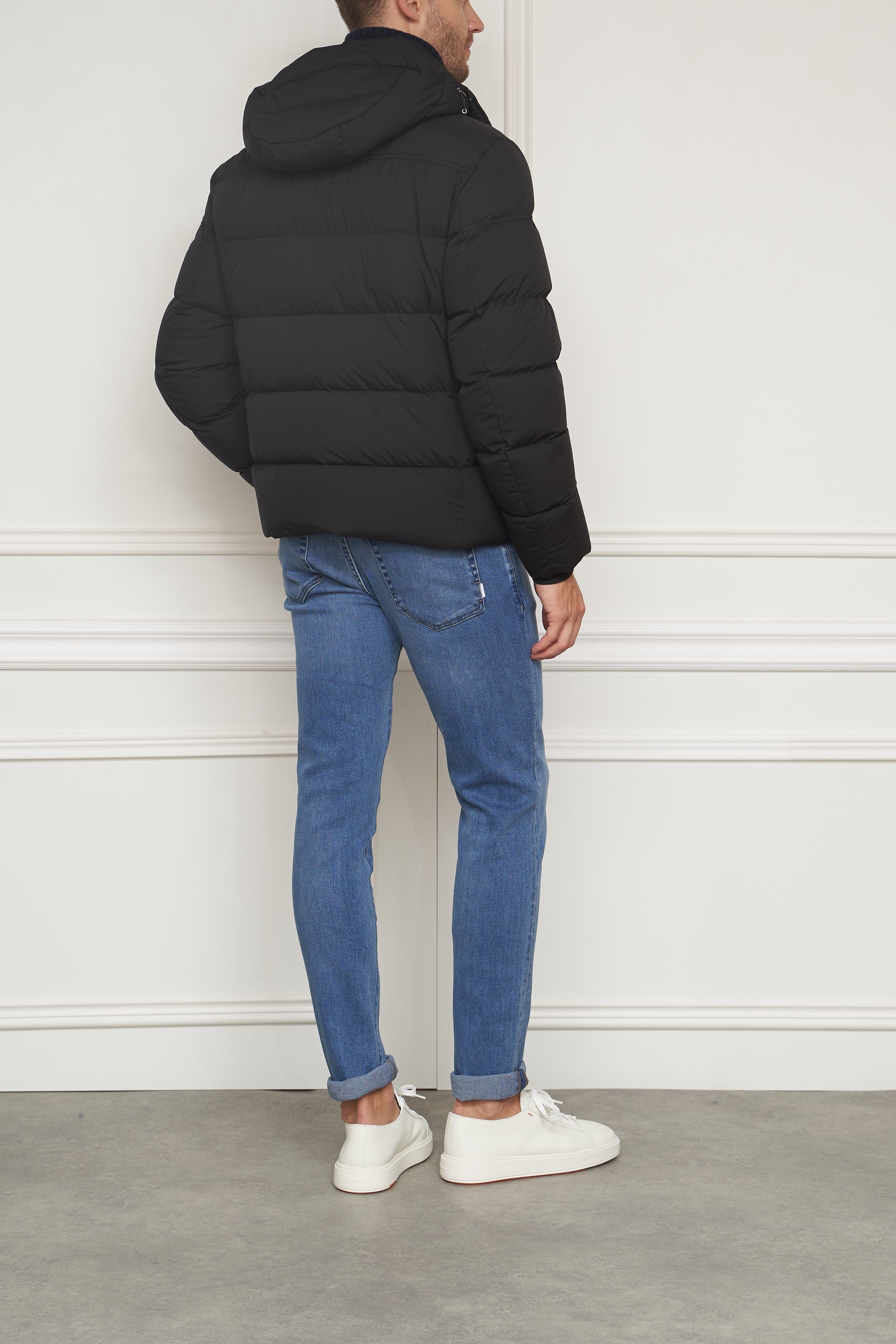 Daunenjacke in schwarz