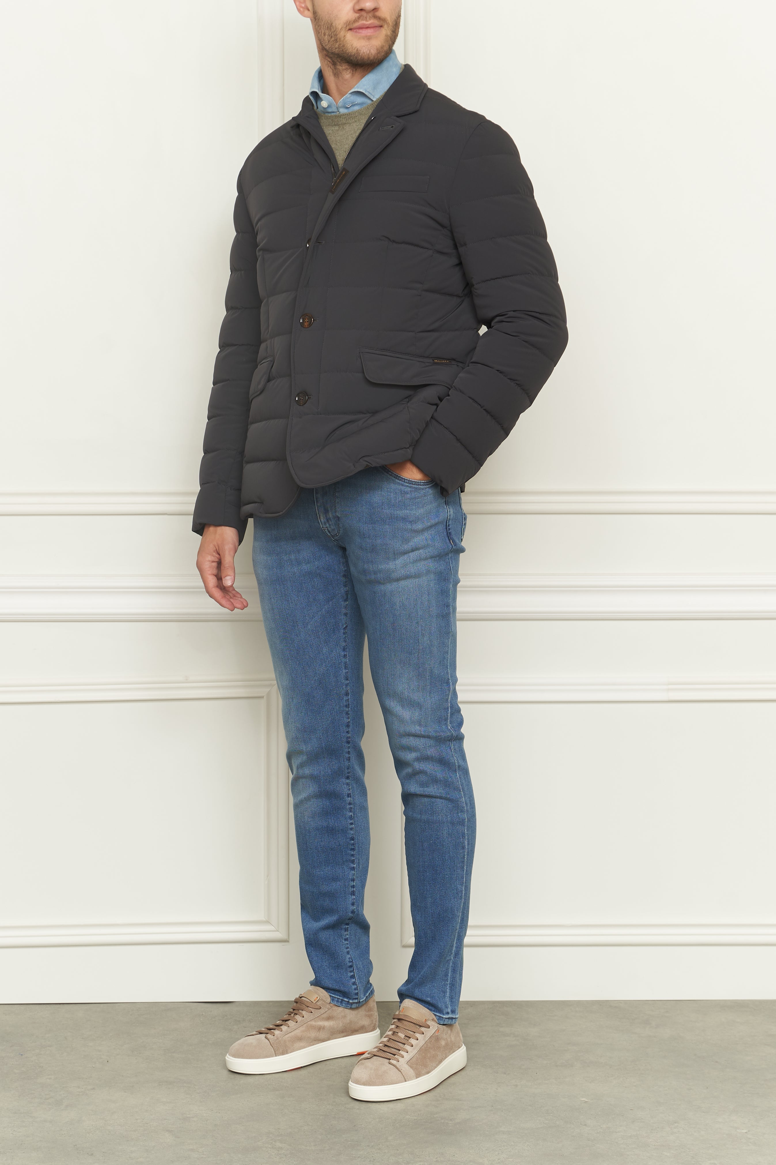 Down jacket in navy