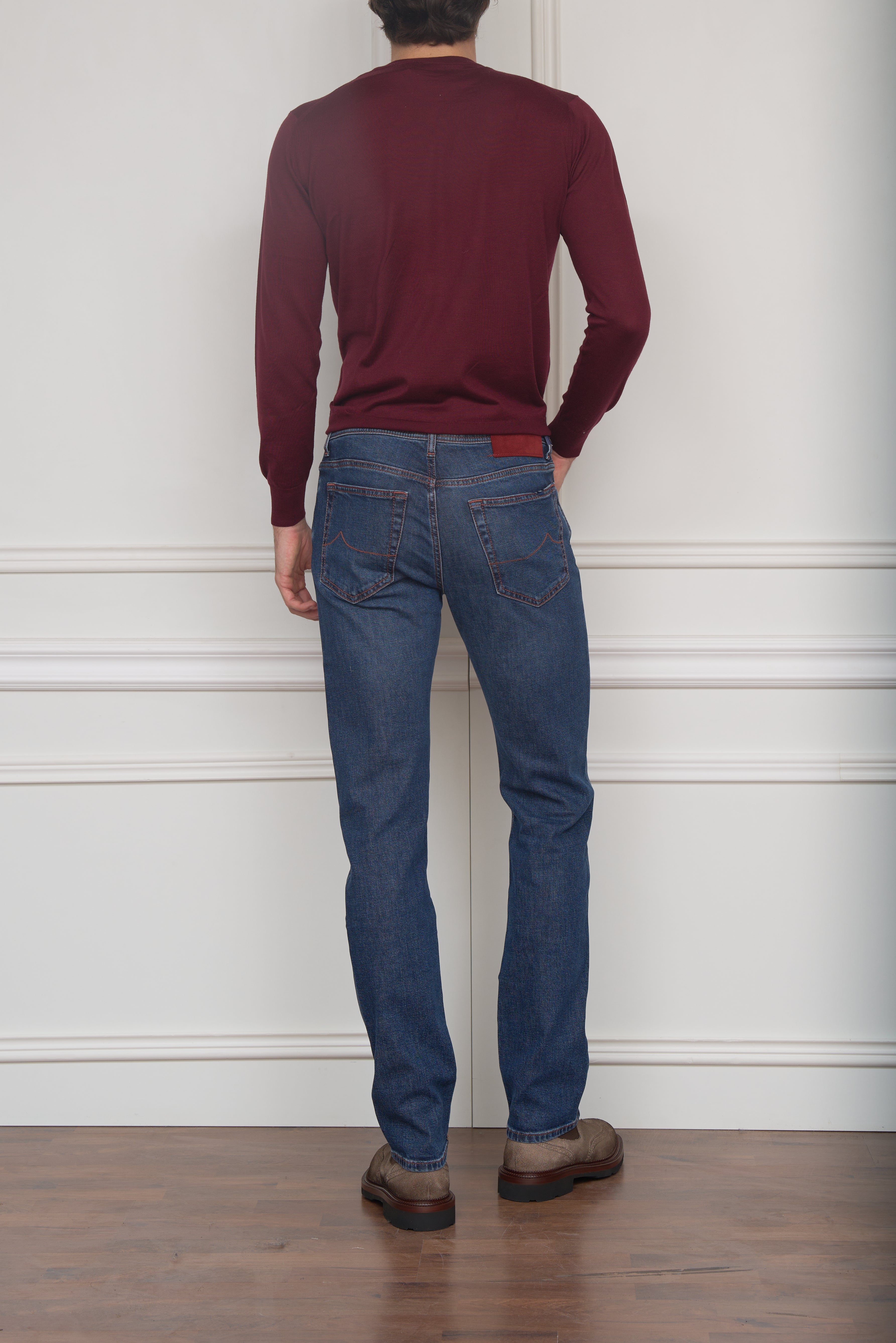 Kaschmir-Seiden Pullover in burgund