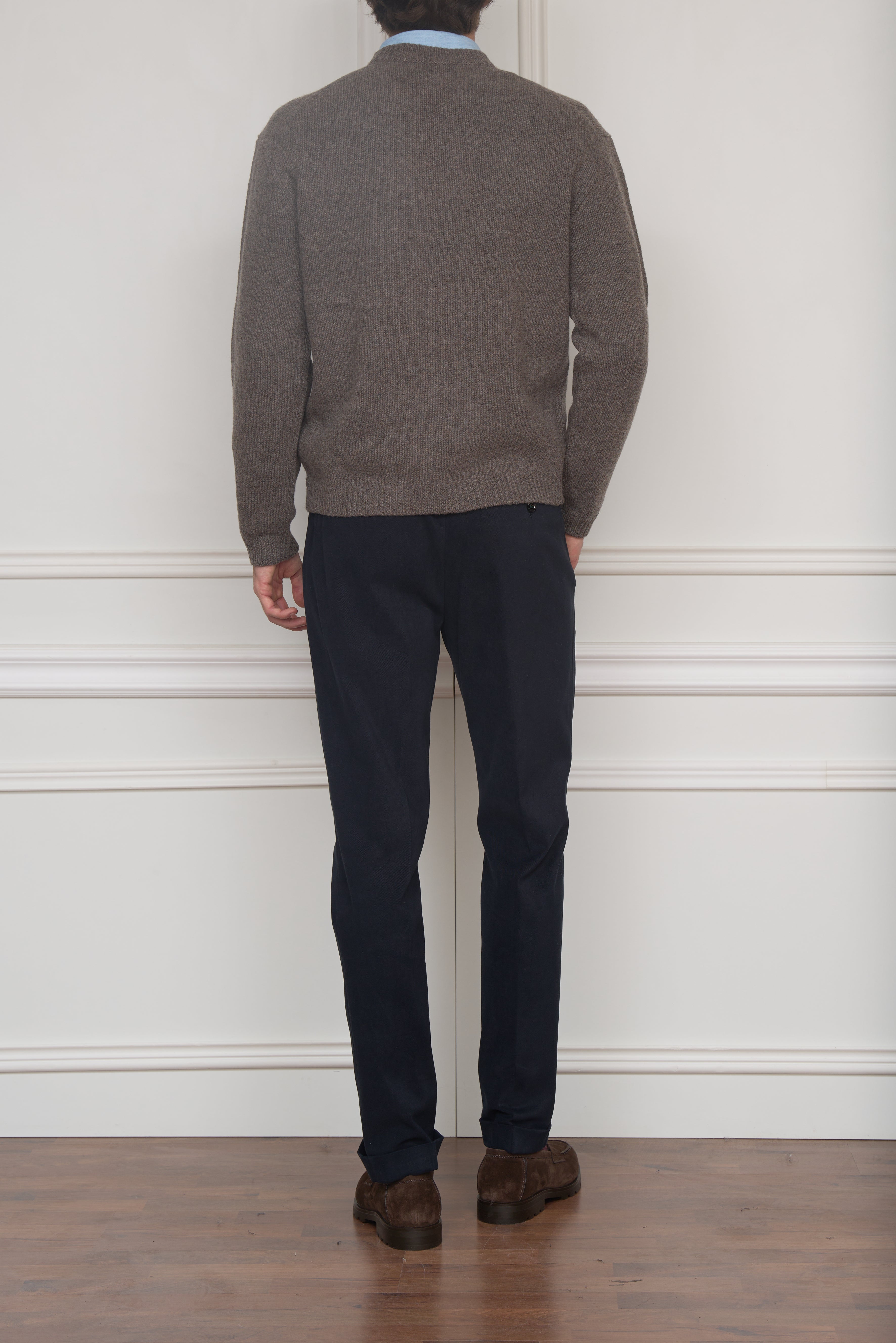 Wollpullover in taupe