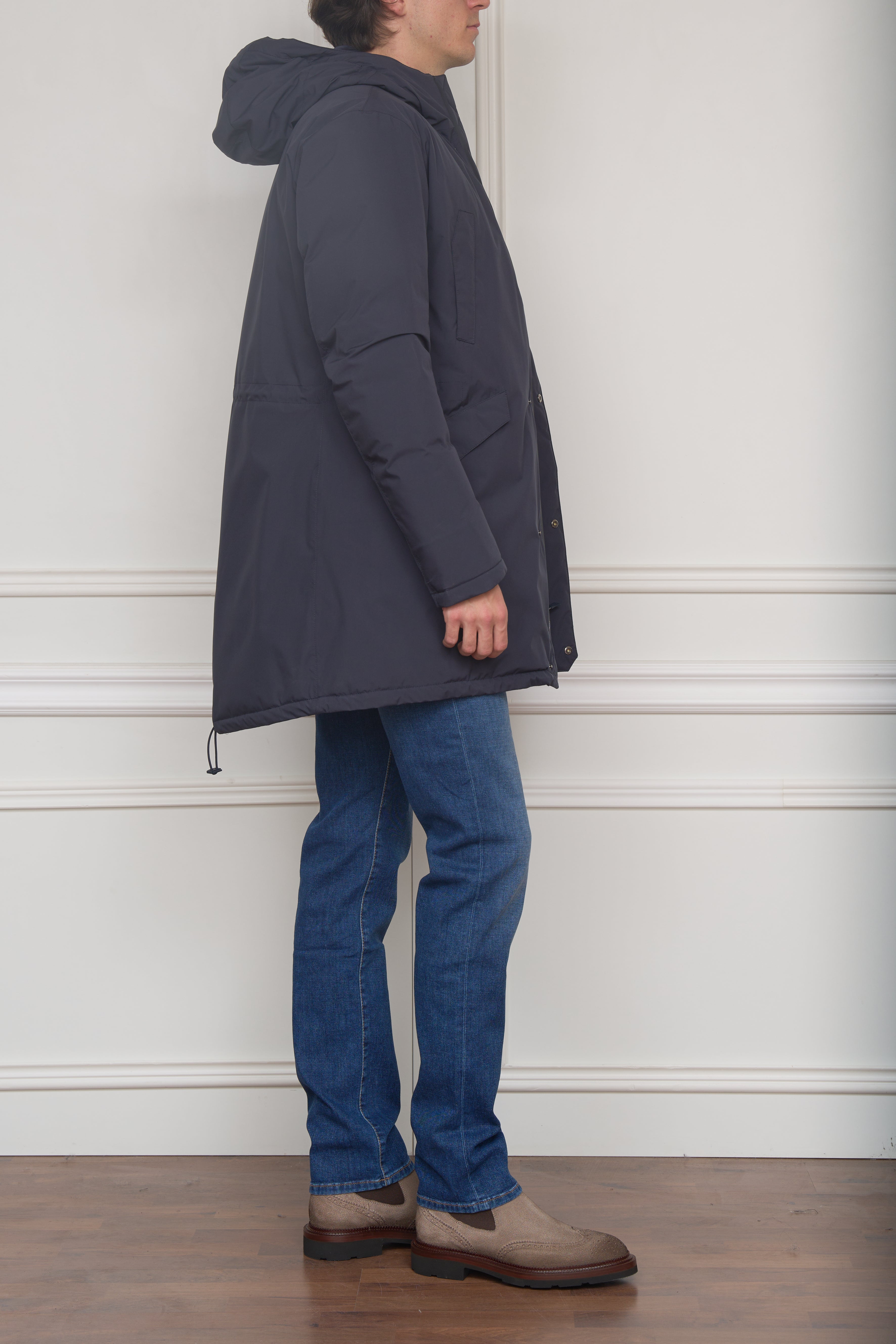 Daunenmantel in blau