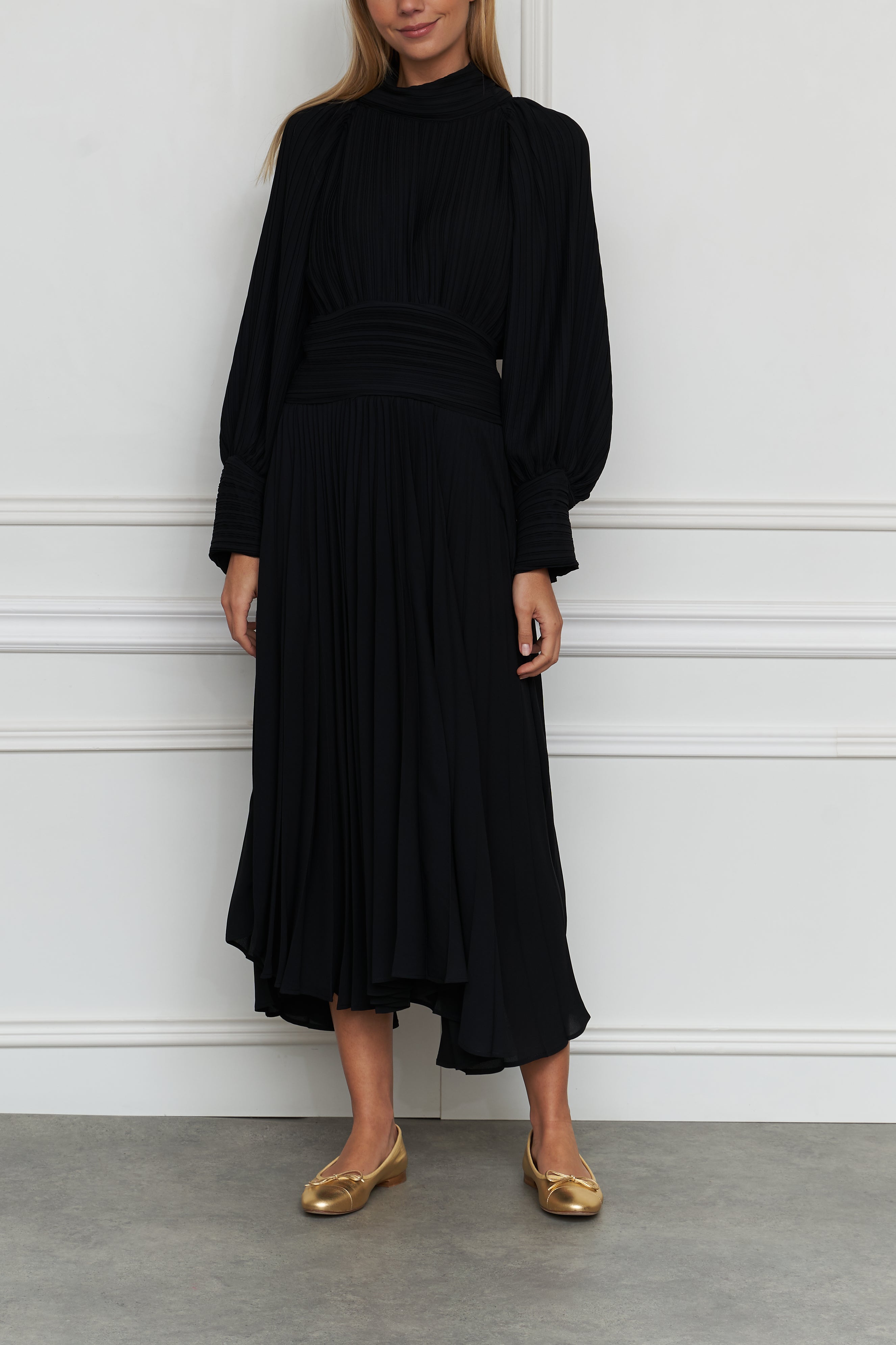 Midikleid in schwarz