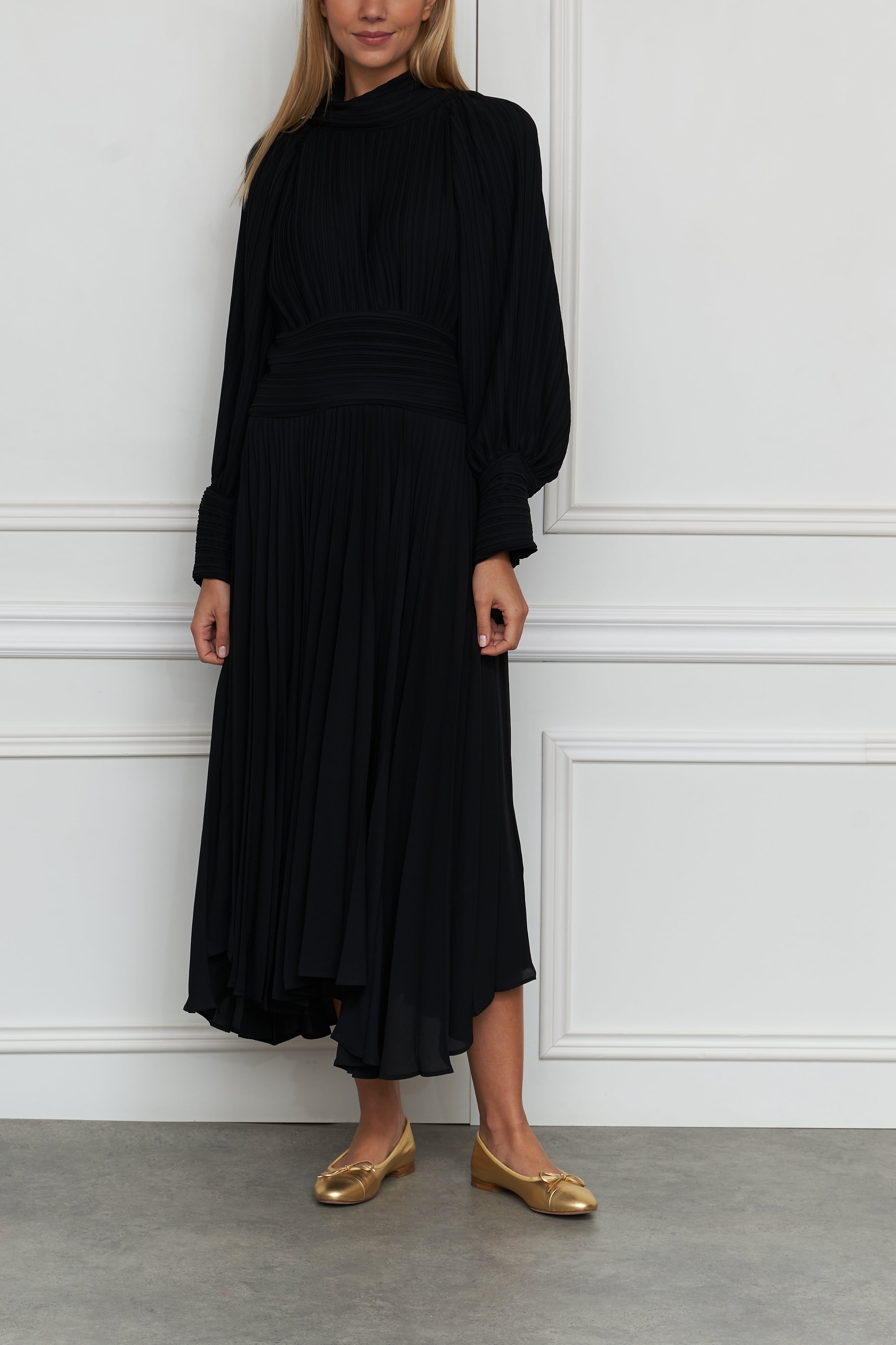 Midikleid in schwarz