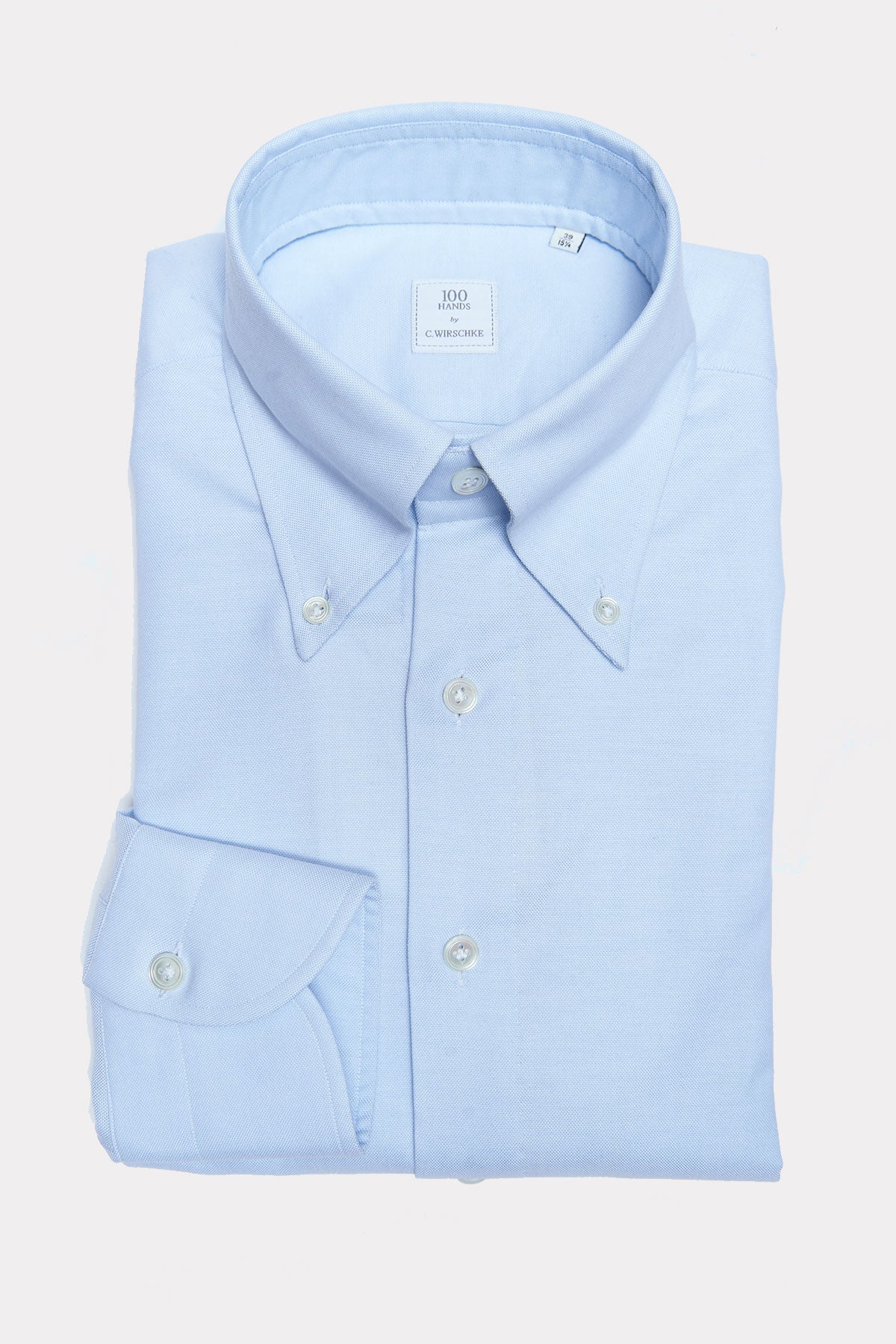 Hemd in hellblau mit Button-Down-Kragen