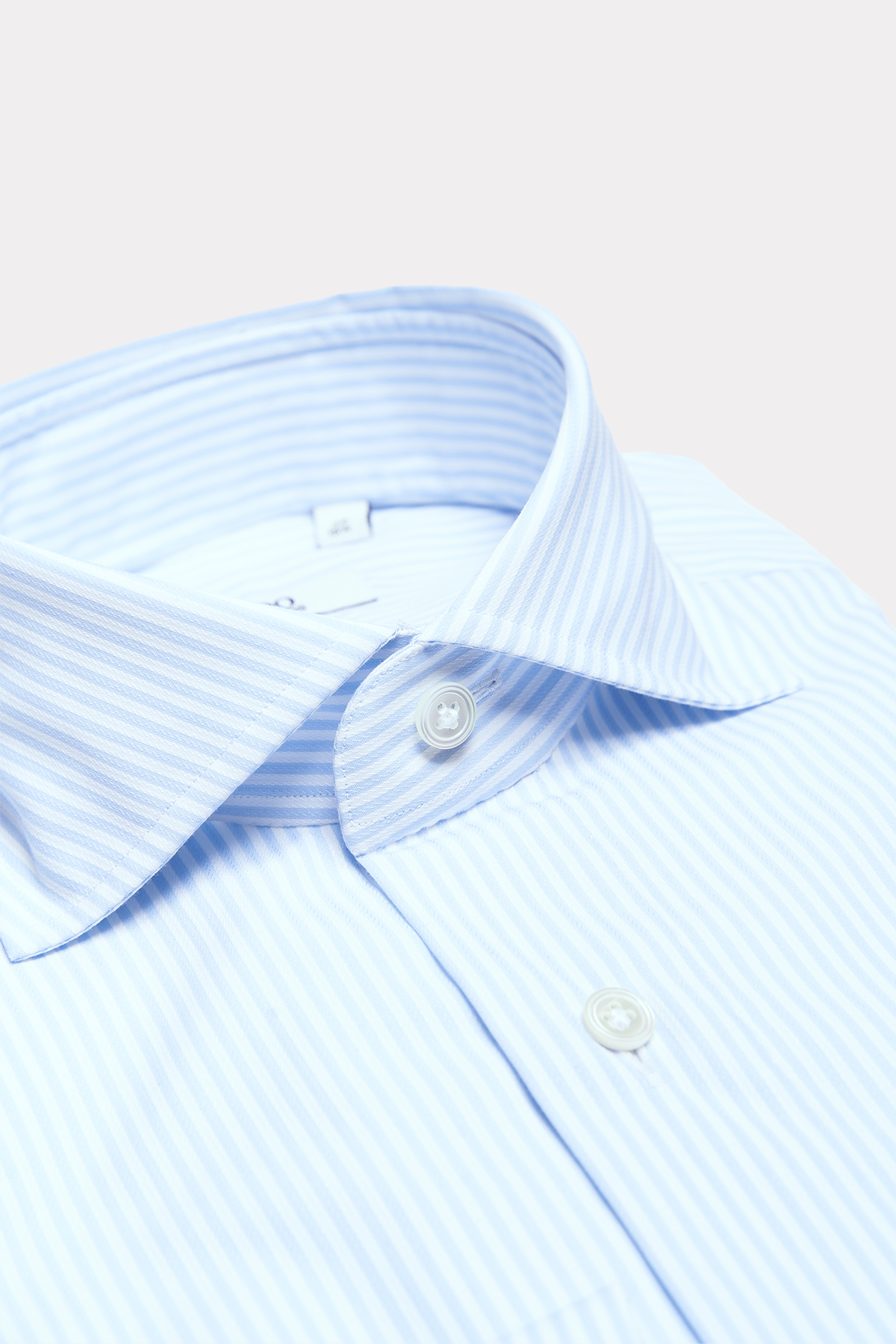 Shirt in light blue and white stripes