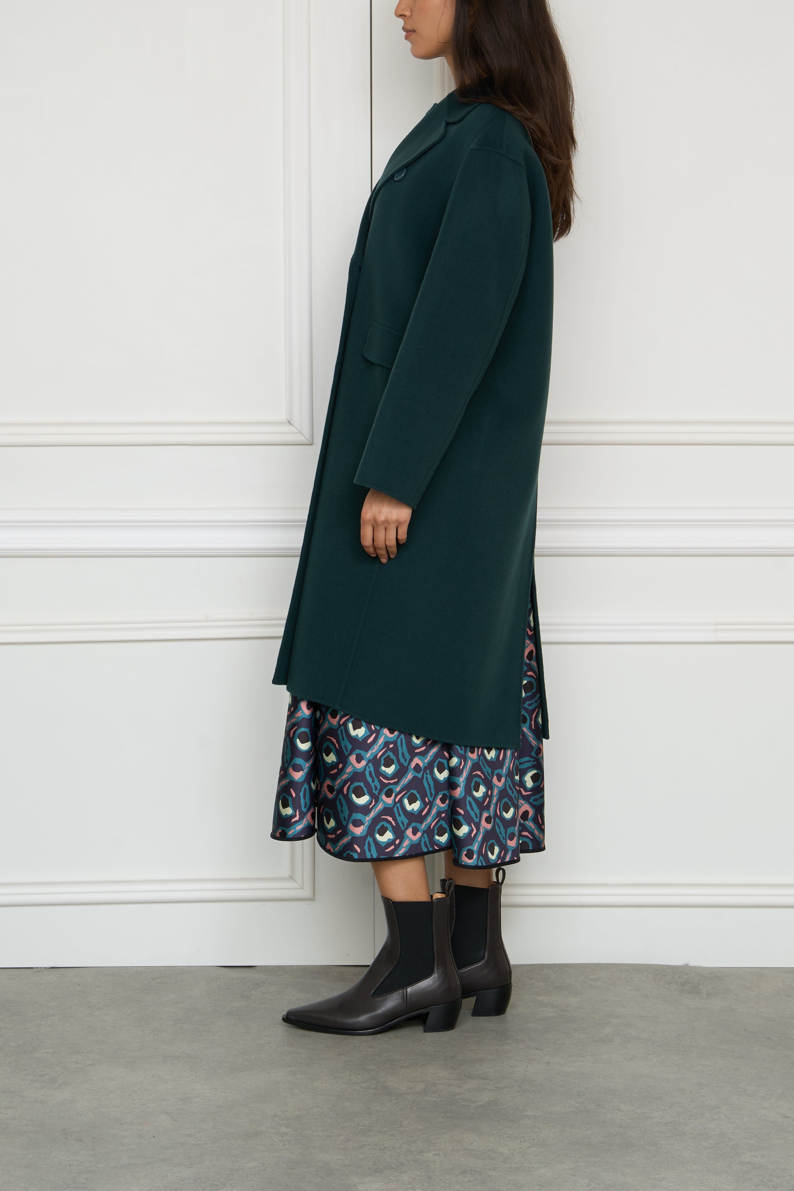 Mantel 'Oliver' aus Wolle in petrol