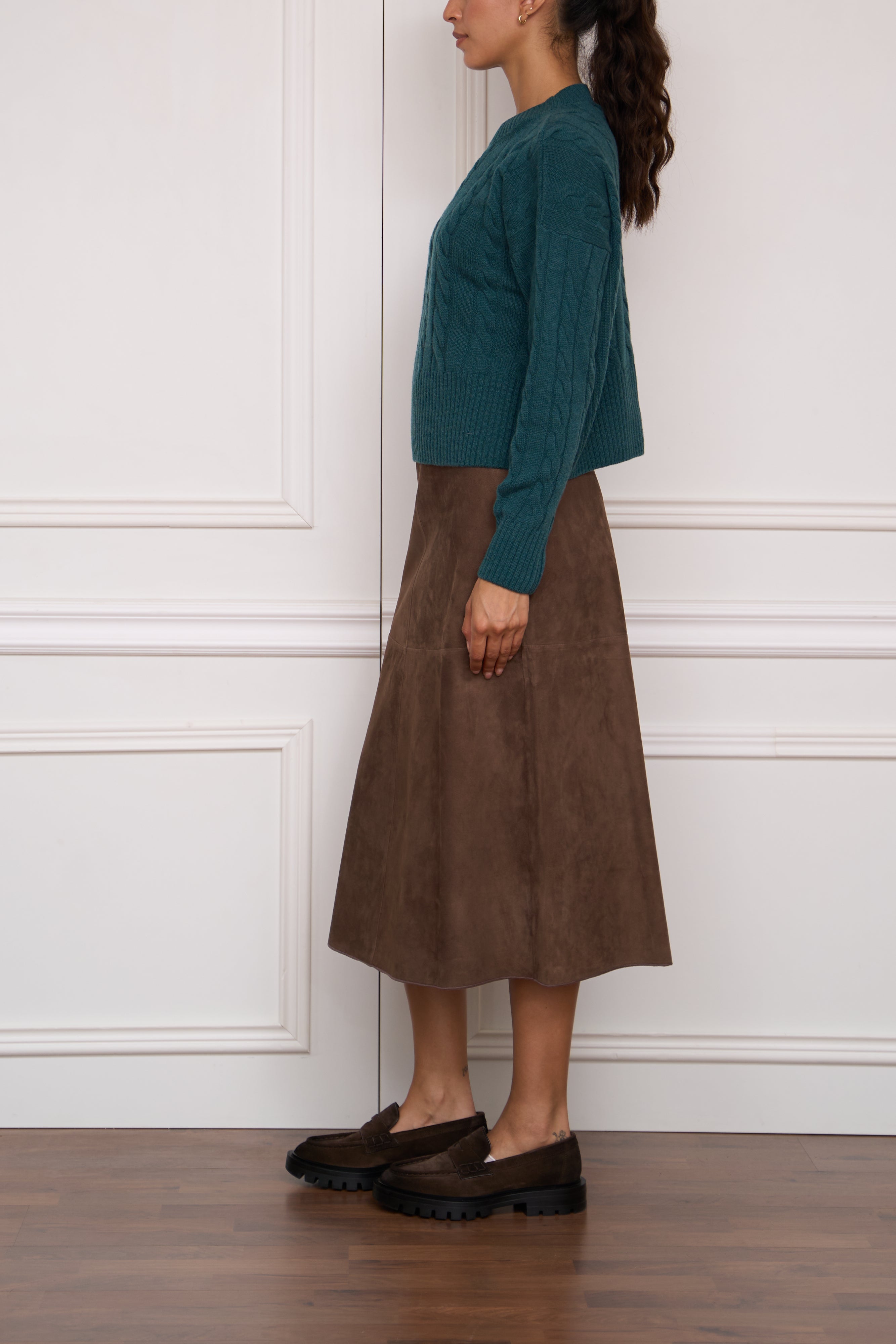 Cashmere Pullover in petrol