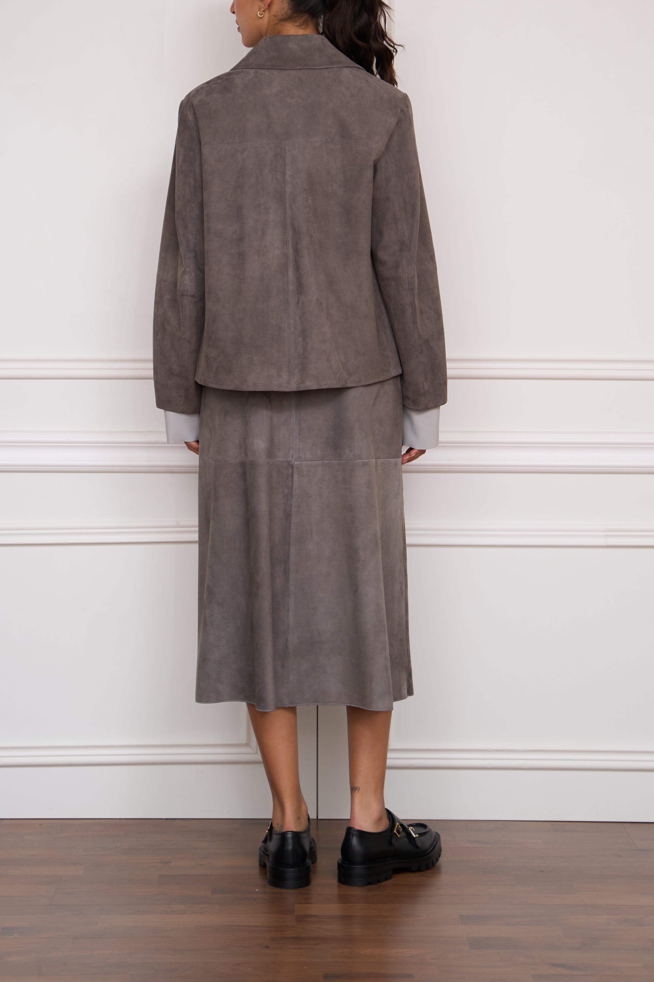 Wildlederjacke 'Cloe' in grau