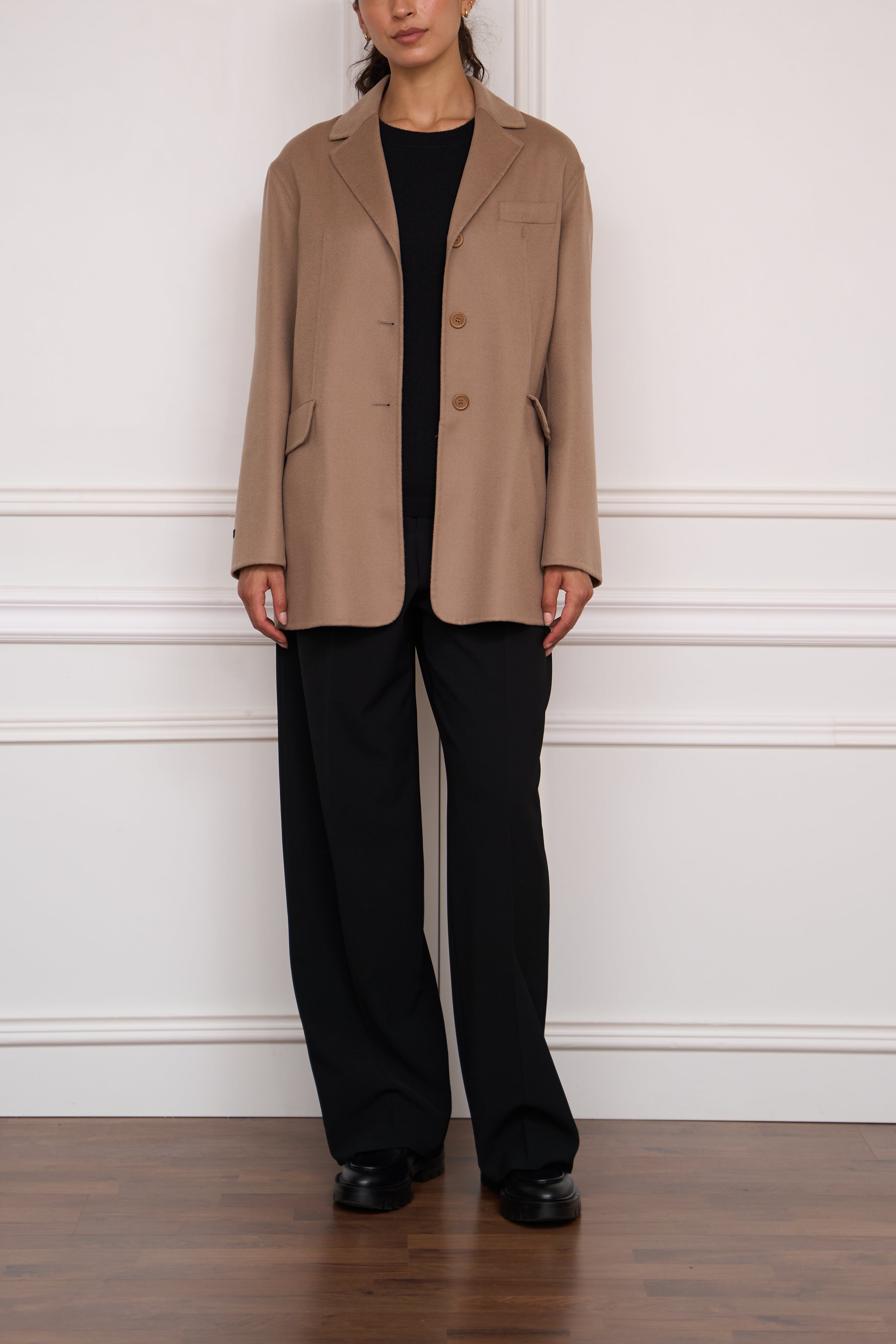 Lambskin jacket in cream