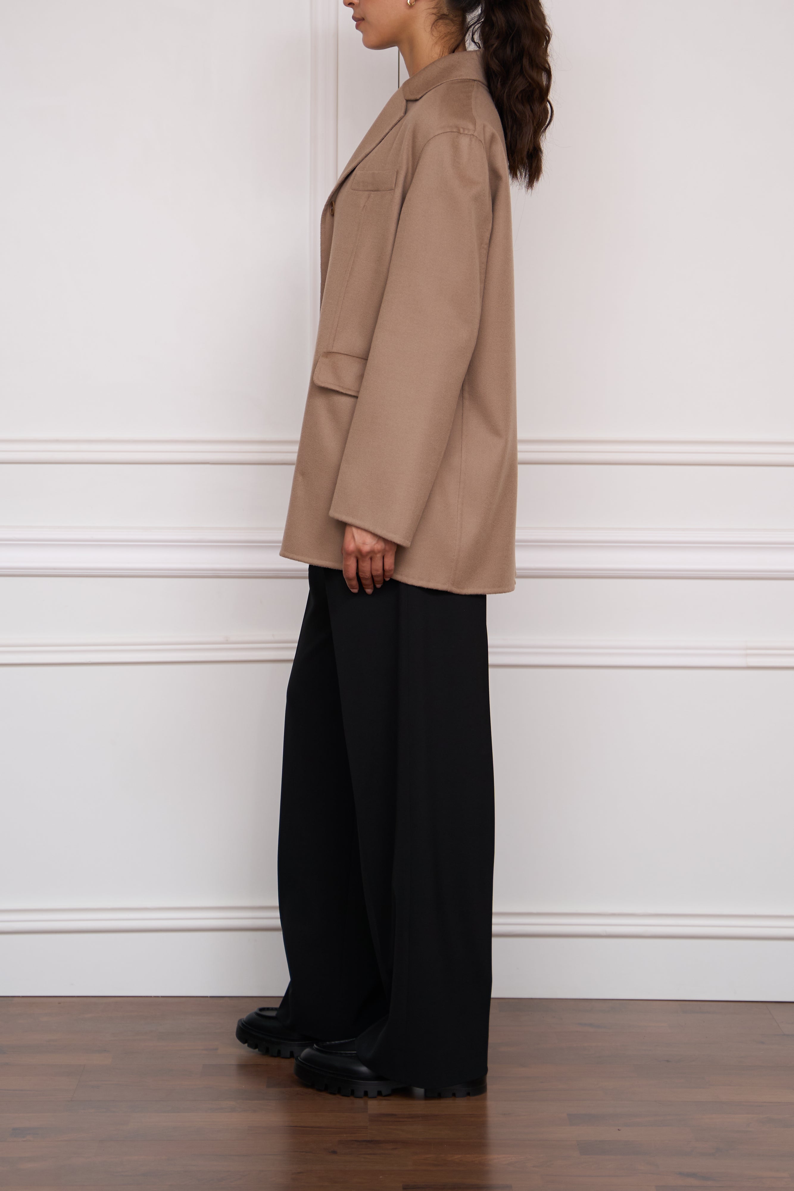 Lambskin jacket in cream