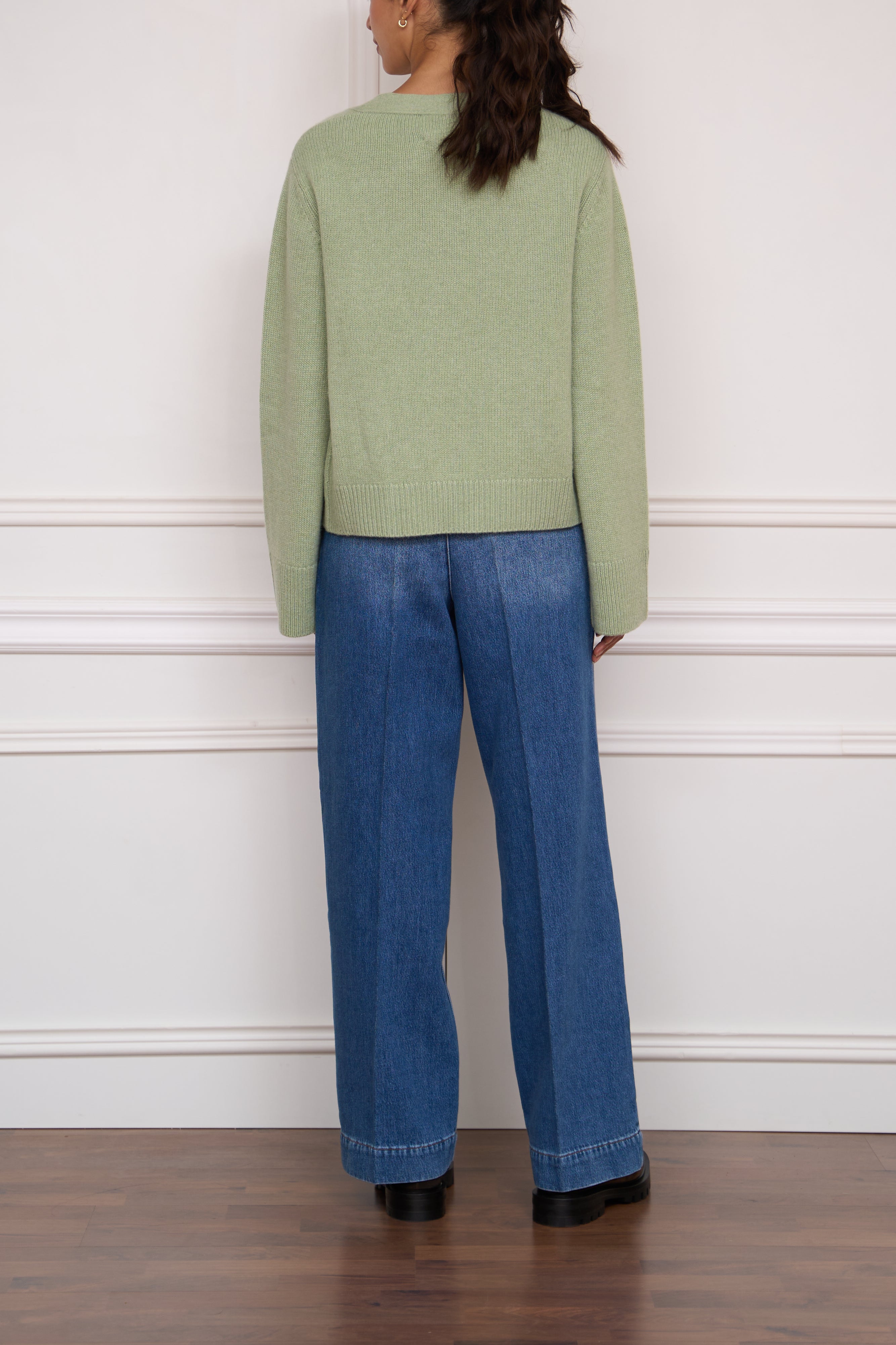 Cashmere-Strickjacke 'Danni' in grün